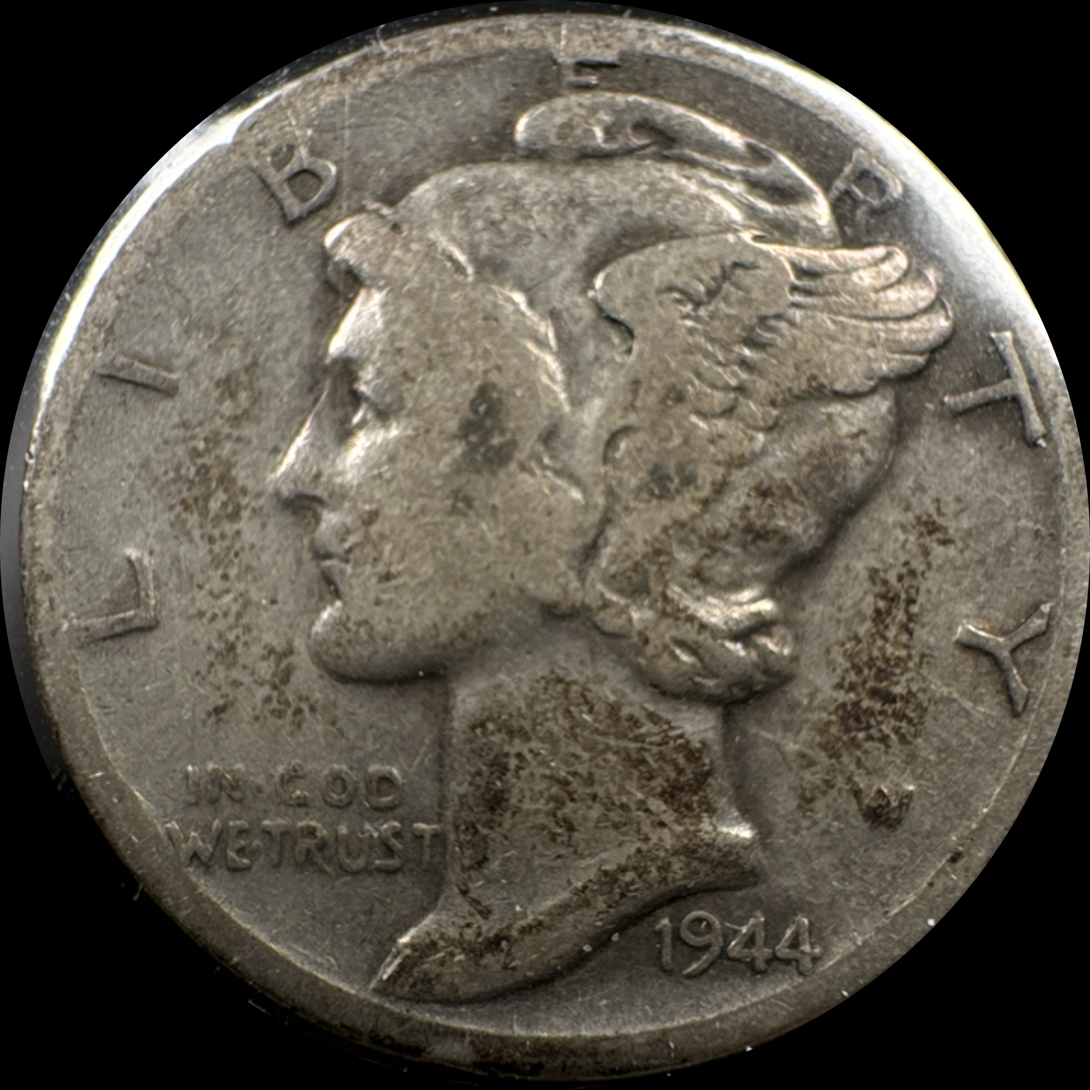 1944-D Mercury Dime Ungraded