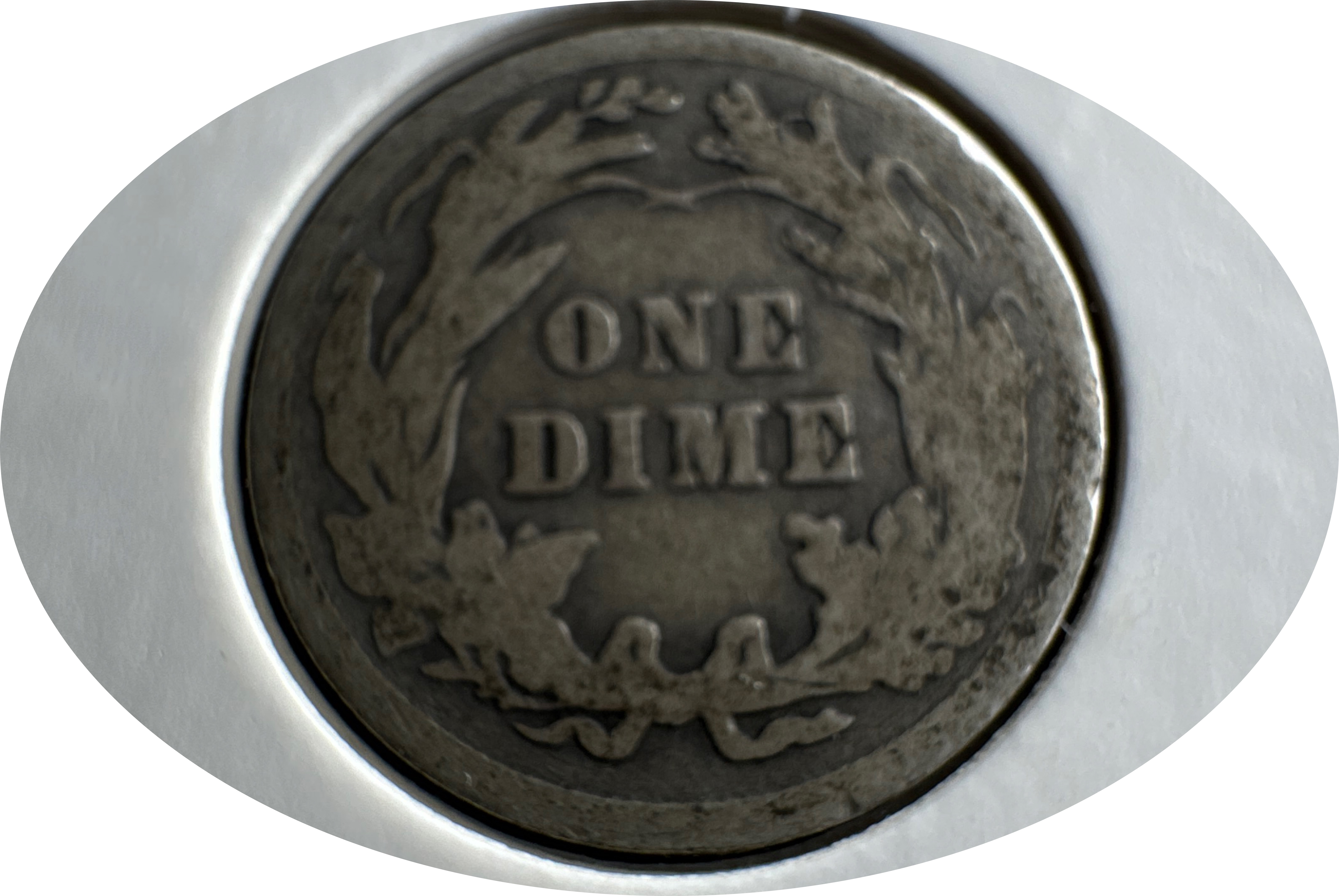 1908-P Barber Dime Ungraded — back