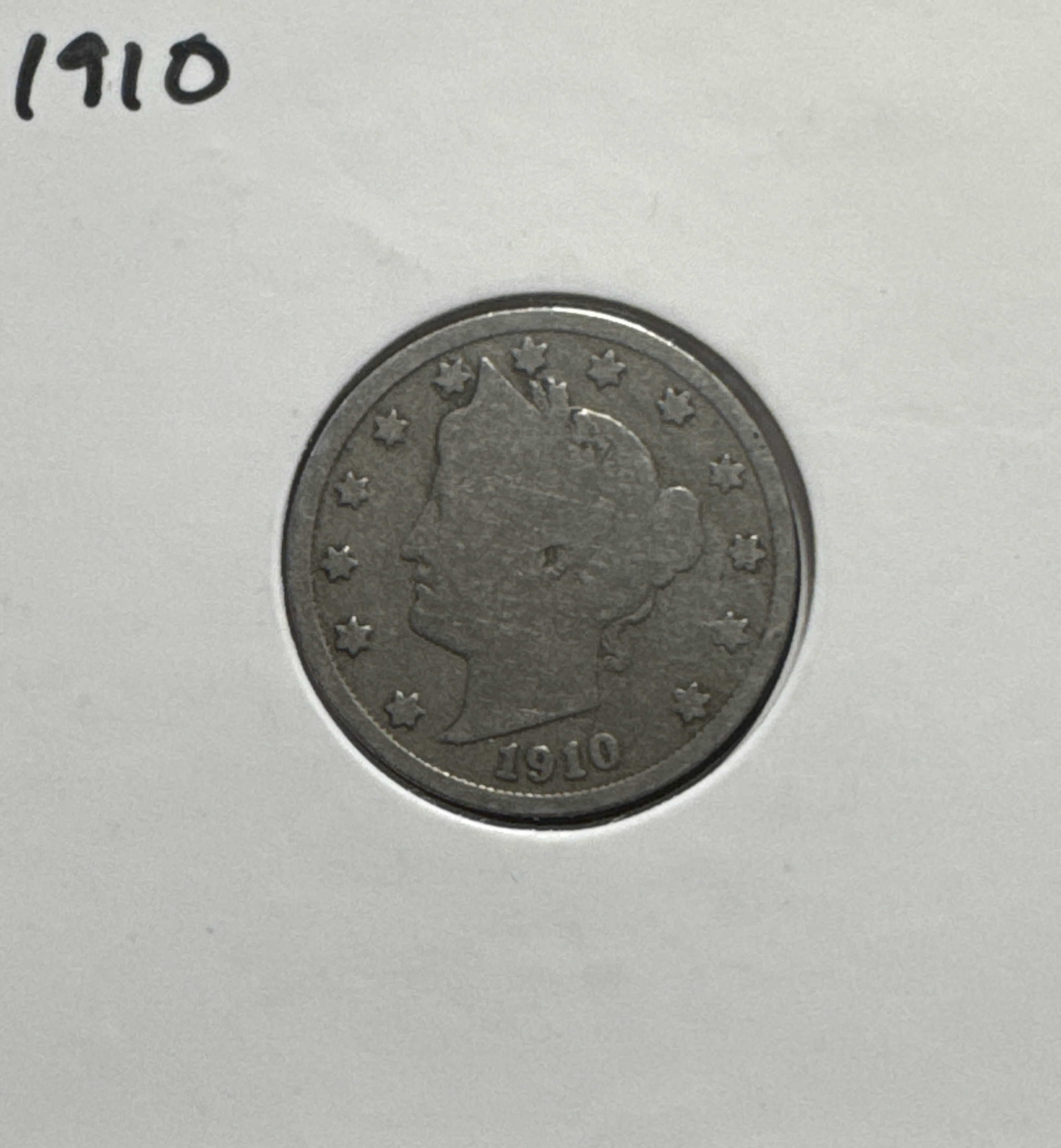 1910-P Liberty V Nickel Ungraded