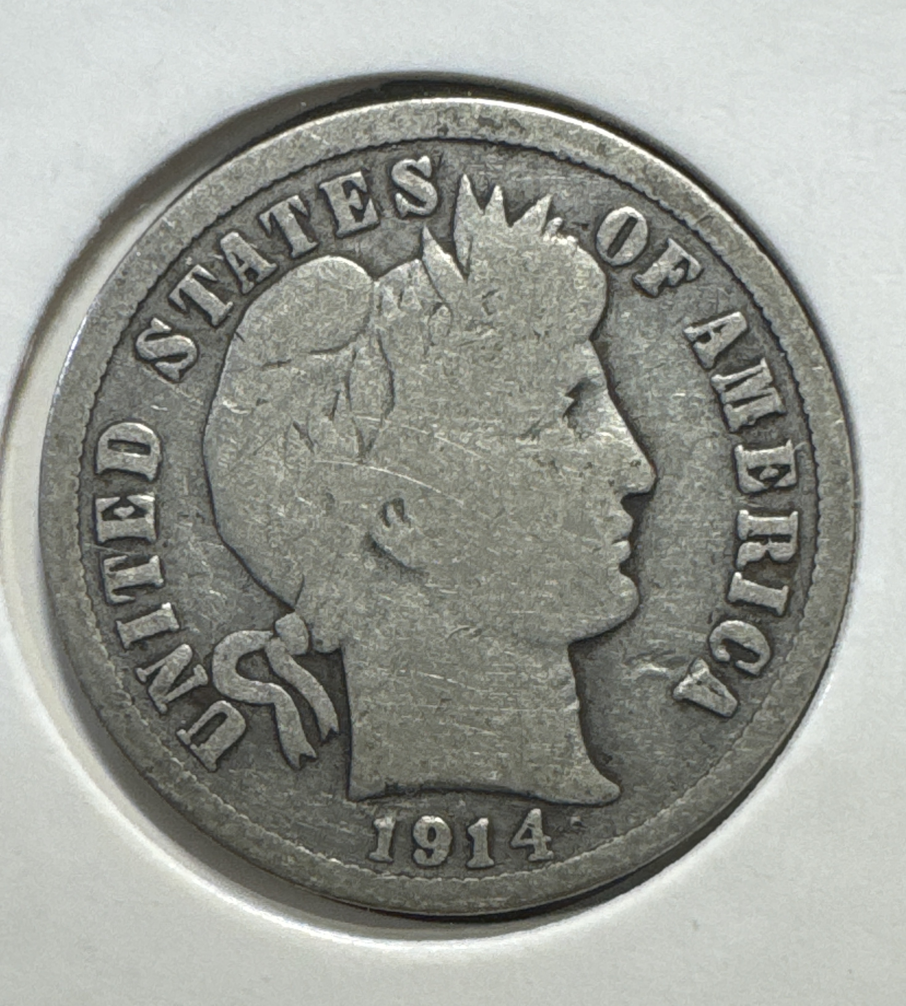 1914-D Barber Dime Ungraded