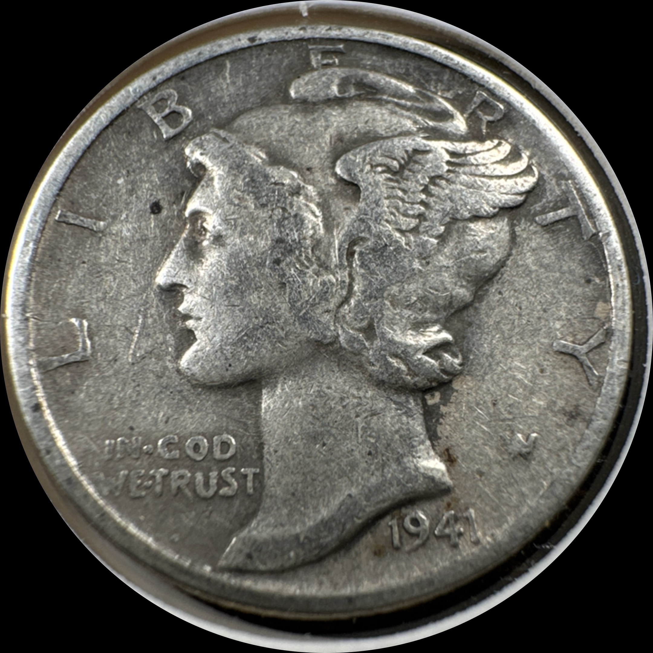 1941-P Mercury Dime Ungraded