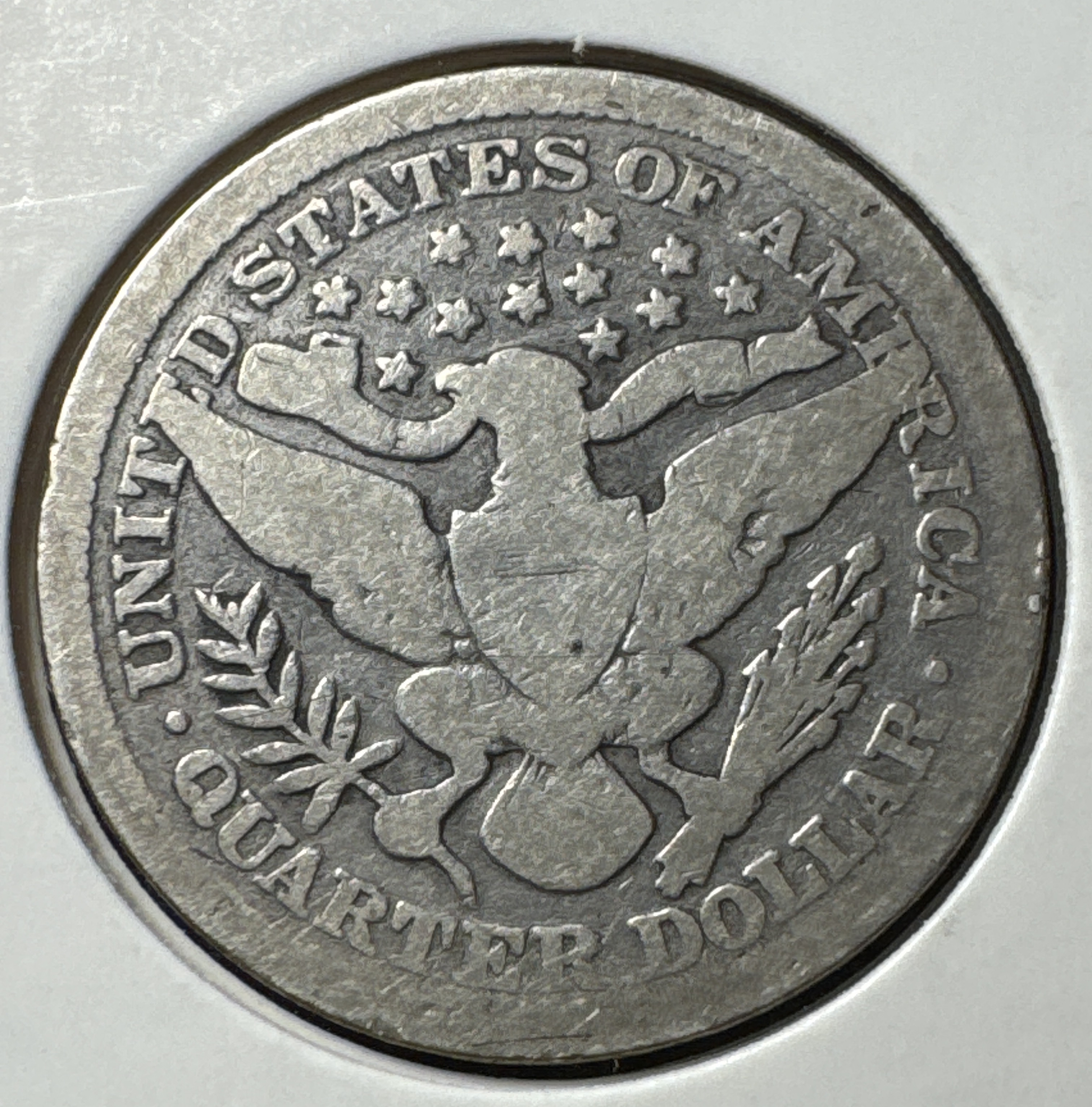 1896-P Barber Quarter Ungraded — back