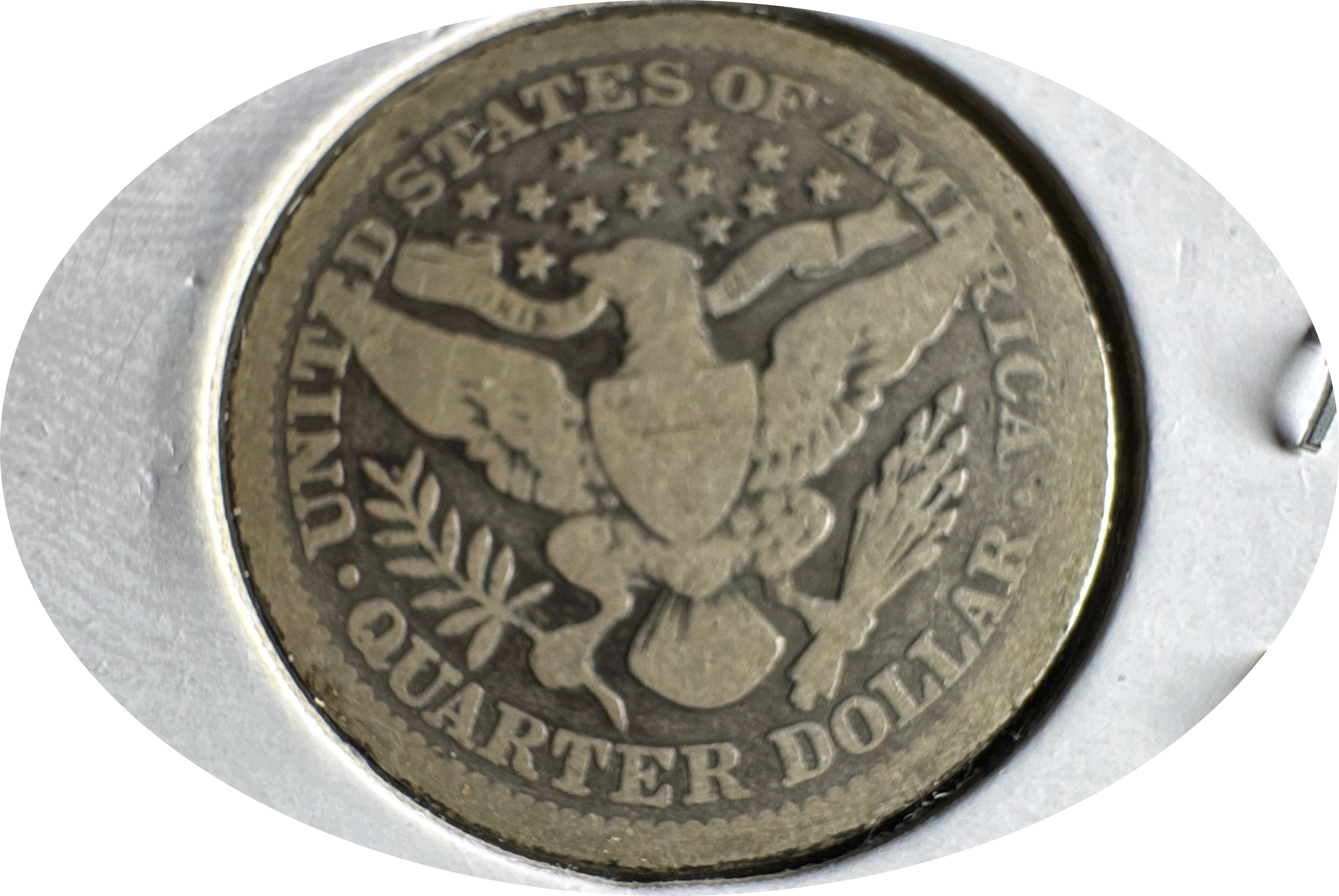 1903-P Barber Quarter Ungraded — back