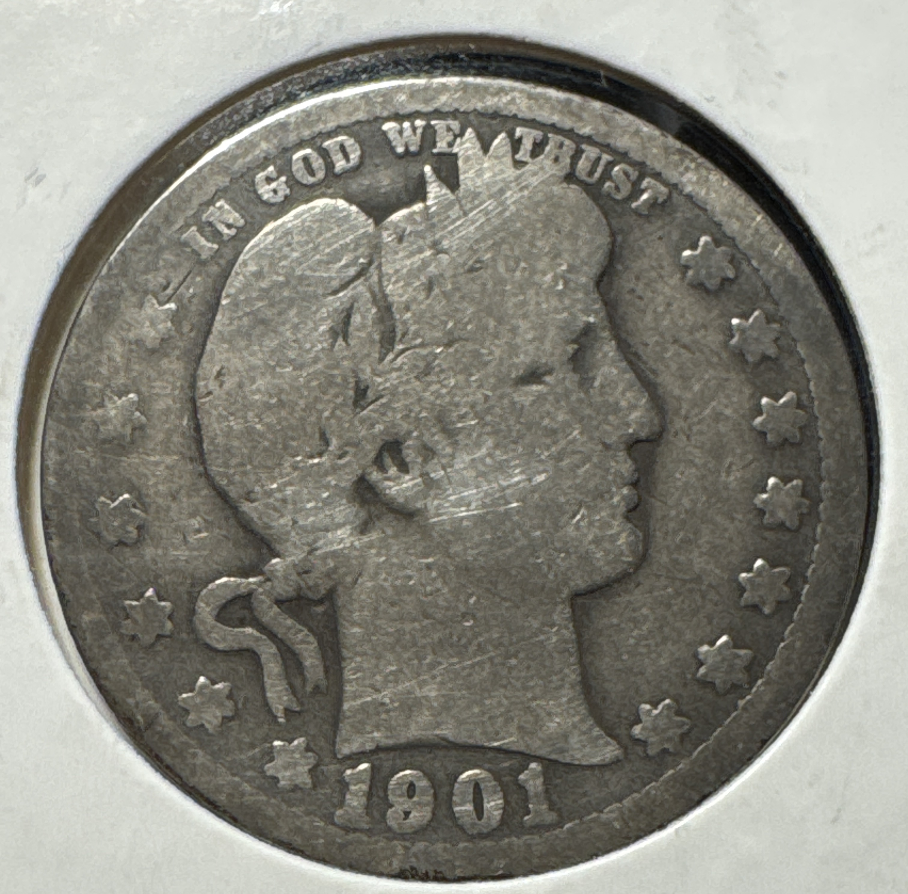 1901-O Barber Quarter Ungraded