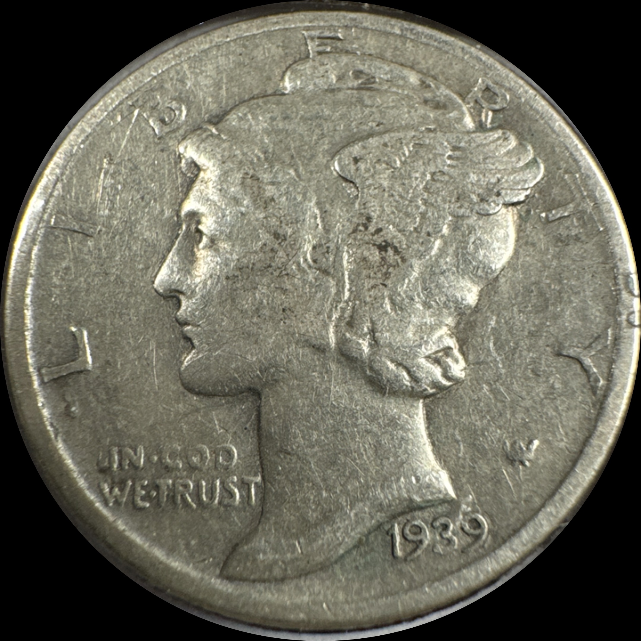 1939-P Mercury Dime Ungraded