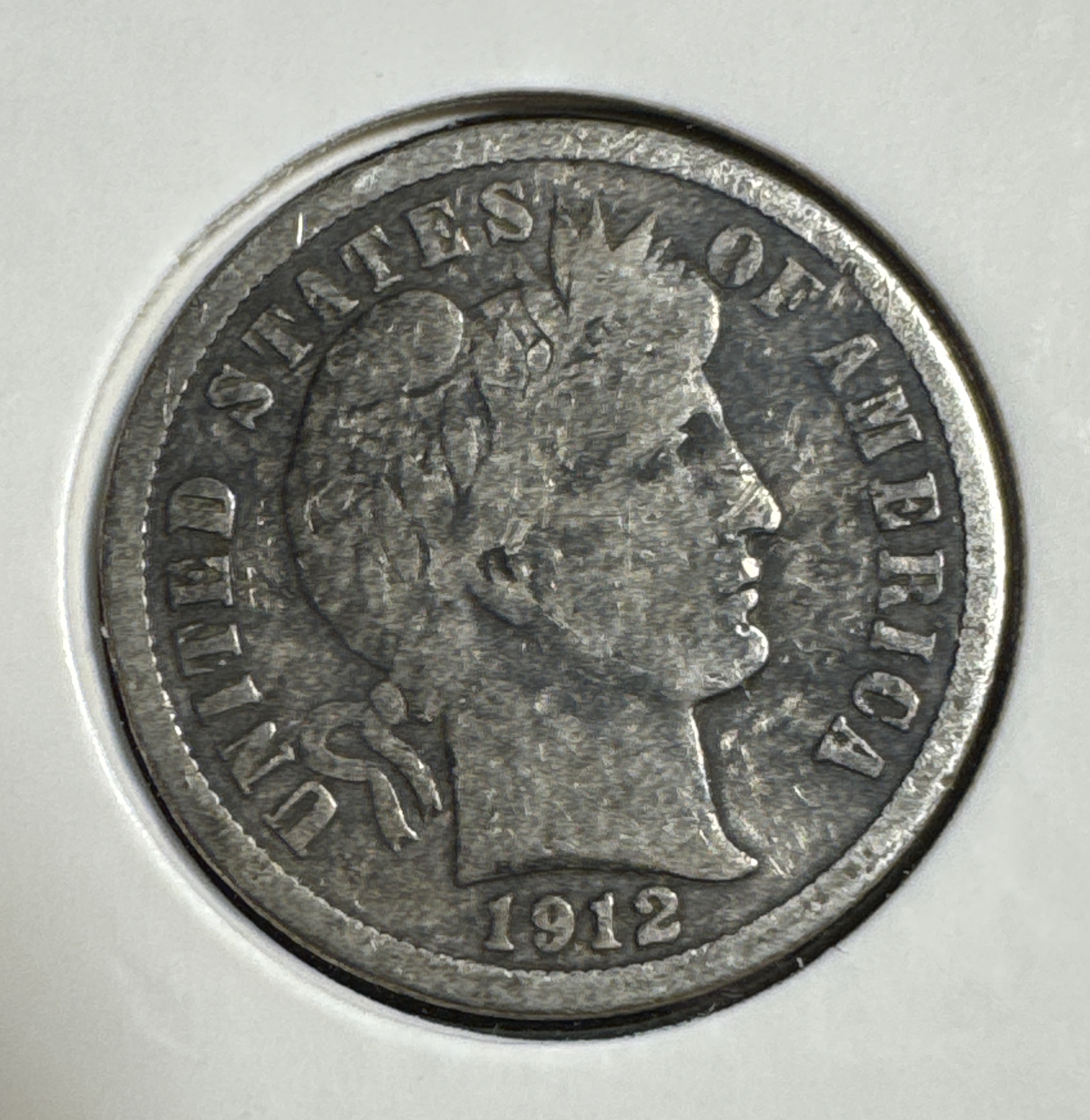 1912 Barber Dime Ungraded