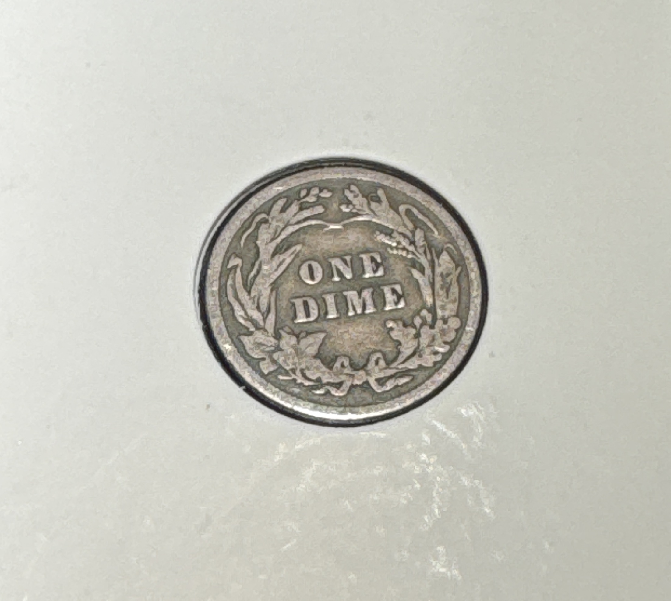 1916-P Barber Dime Ungraded — back