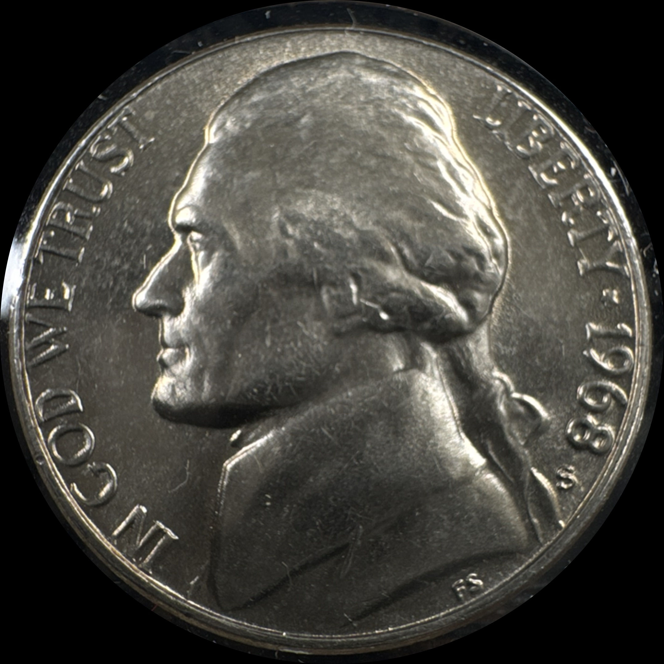 1968-S Jefferson Nickel Ungraded