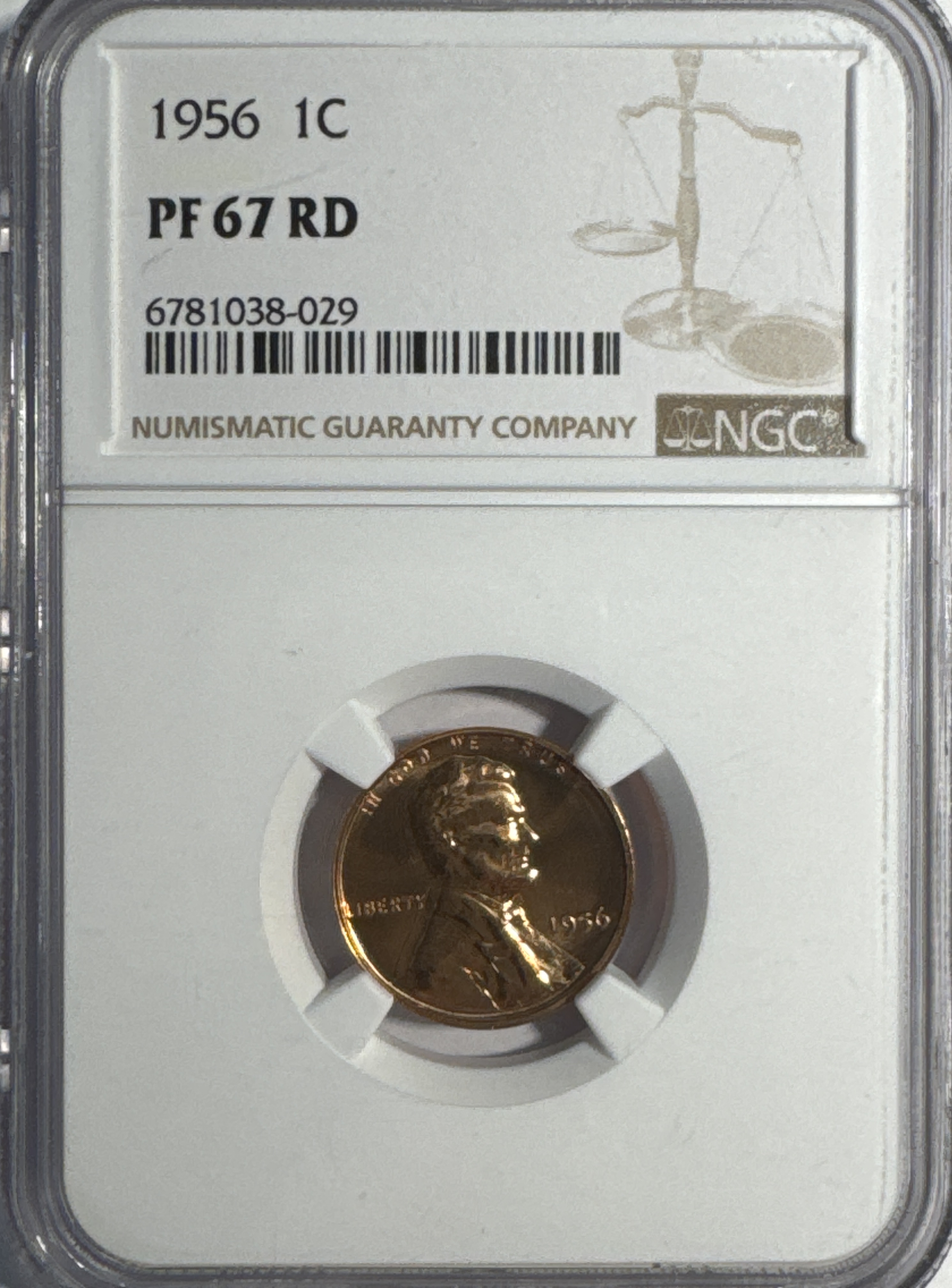1956-P Lincoln Cent PF67