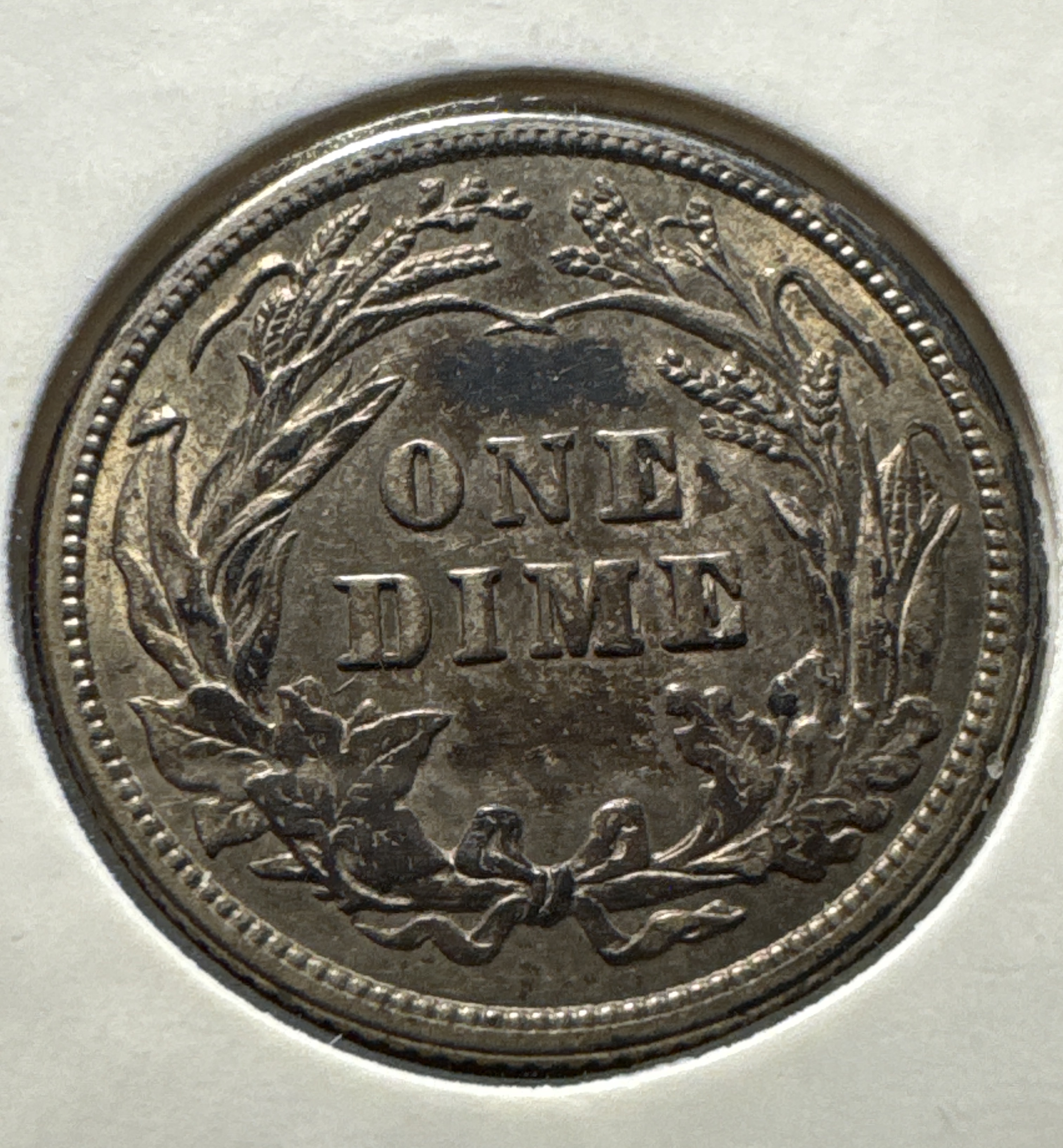 1914-P Barber Dime Ungraded — back