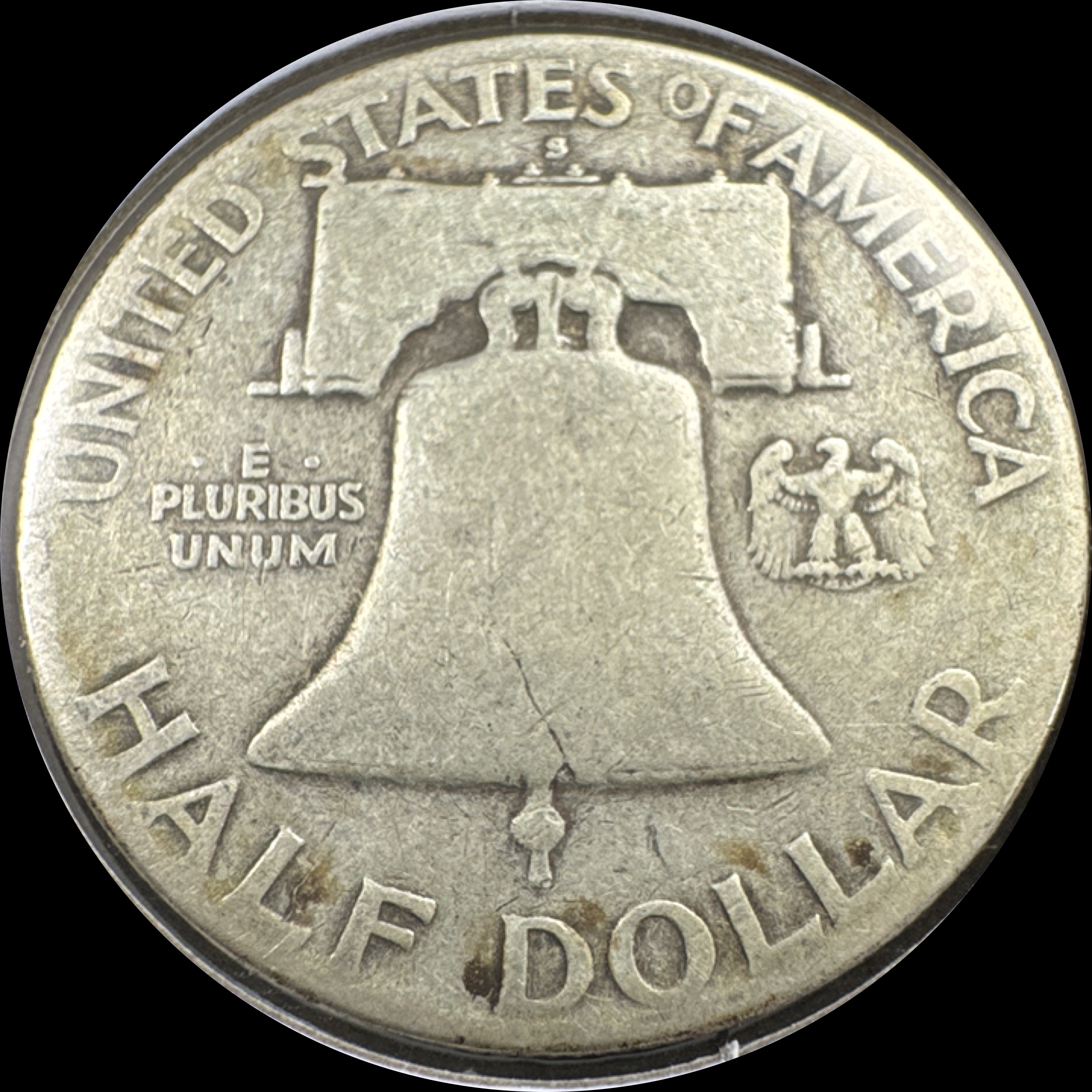 1949-S Franklin Half Dollar Ungraded — back