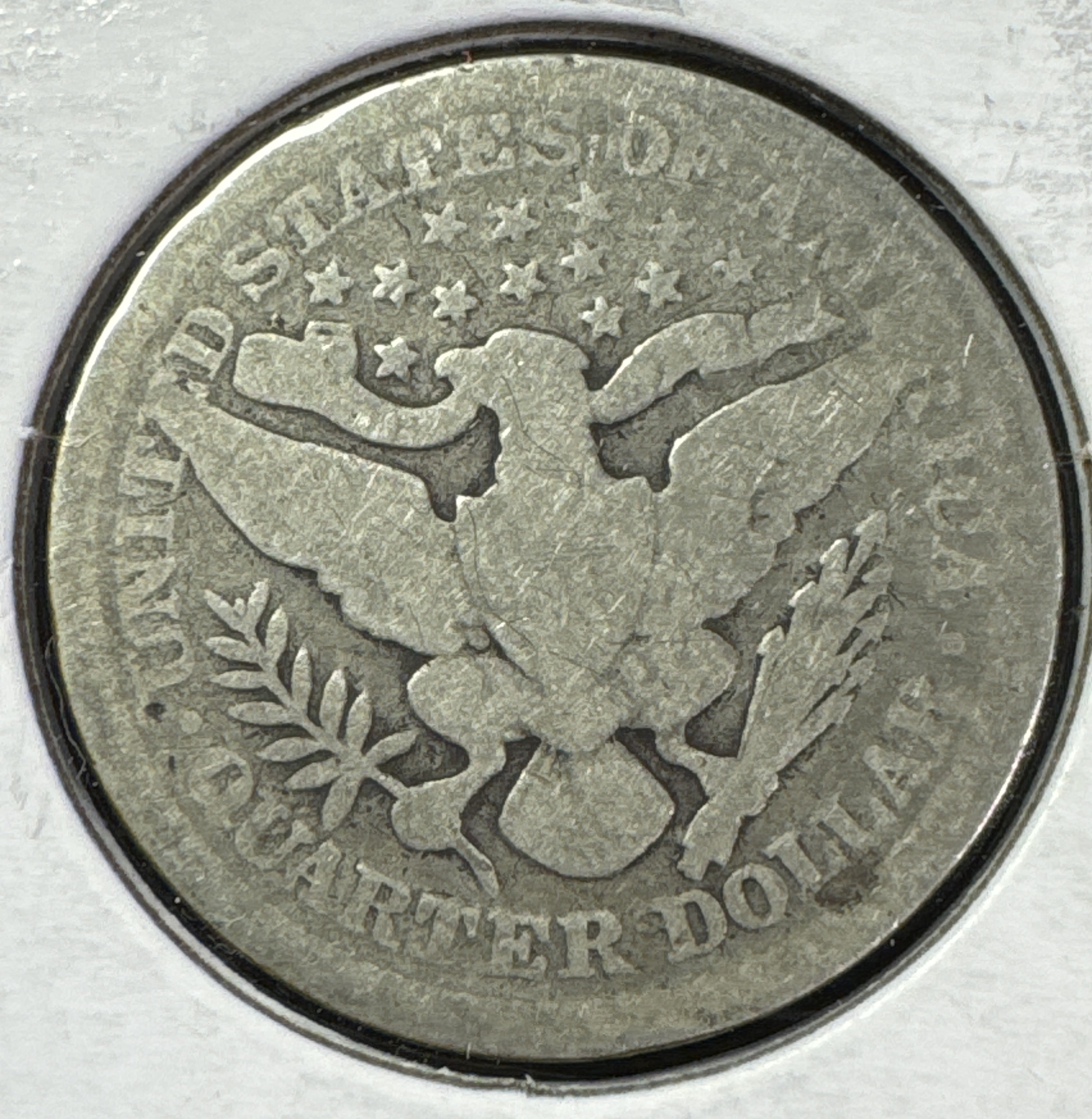 1899-P Barber Quarter Ungraded — back