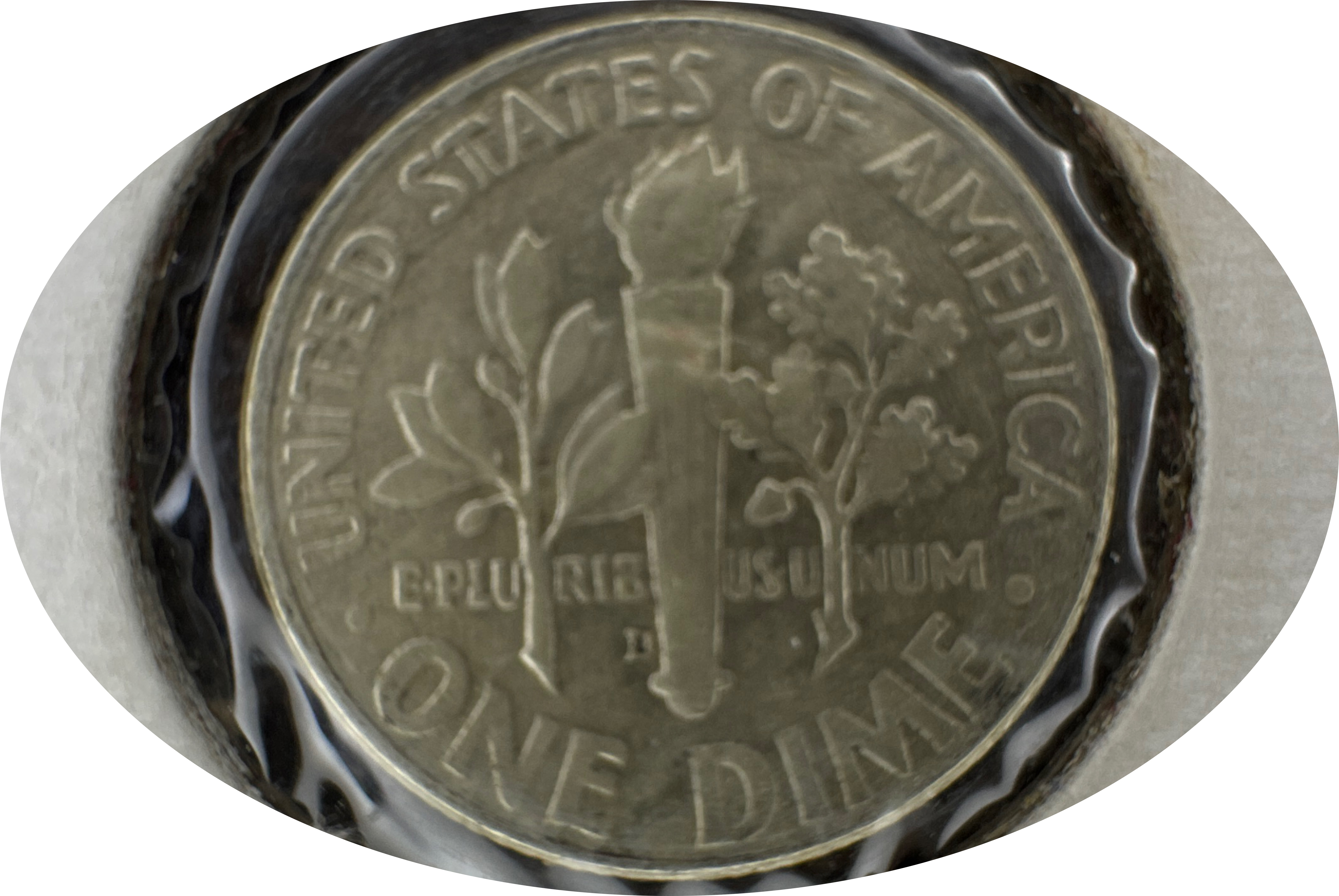 1964-D Roosevelt Dime Ungraded — back