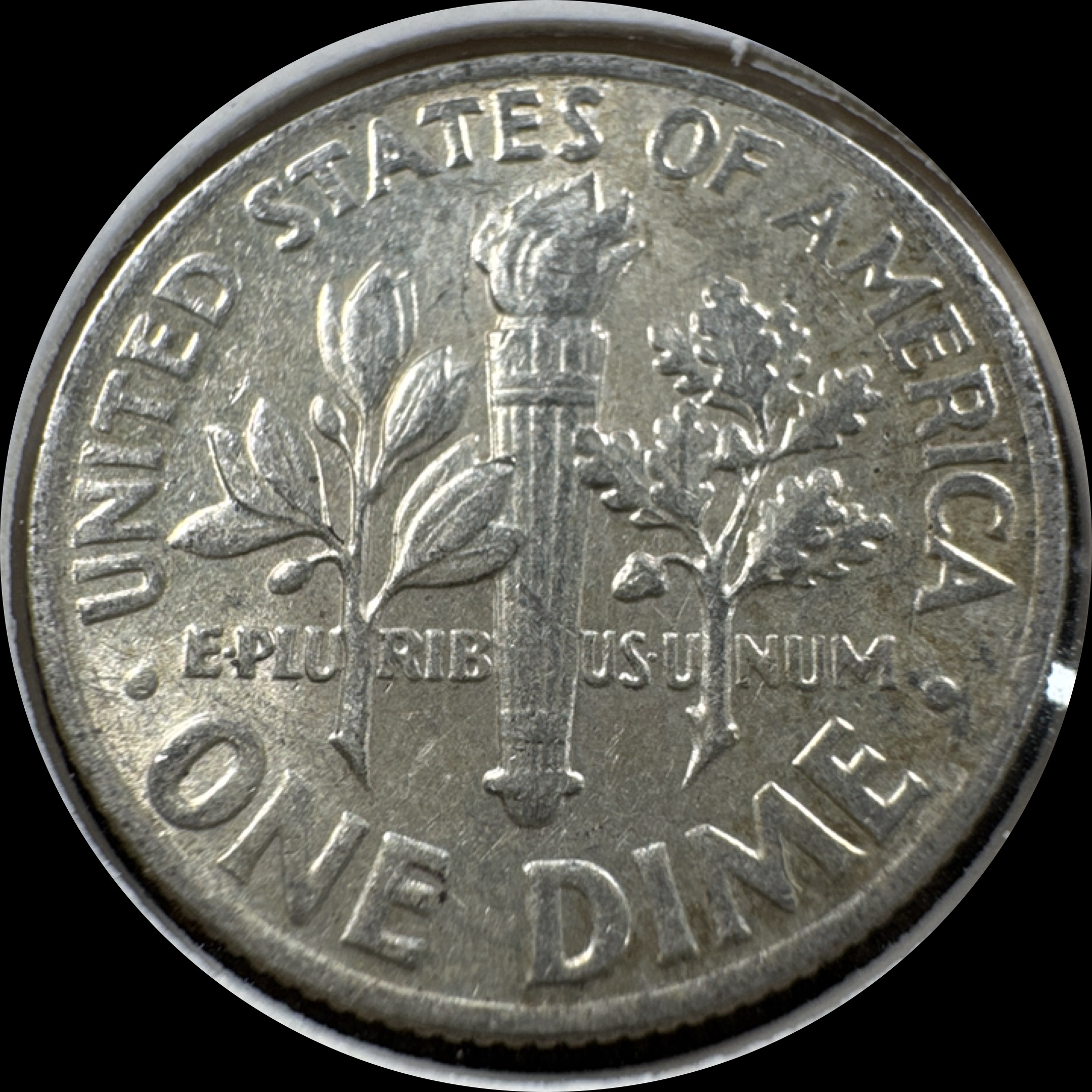 1964-P Roosevelt Dime Ungraded — back
