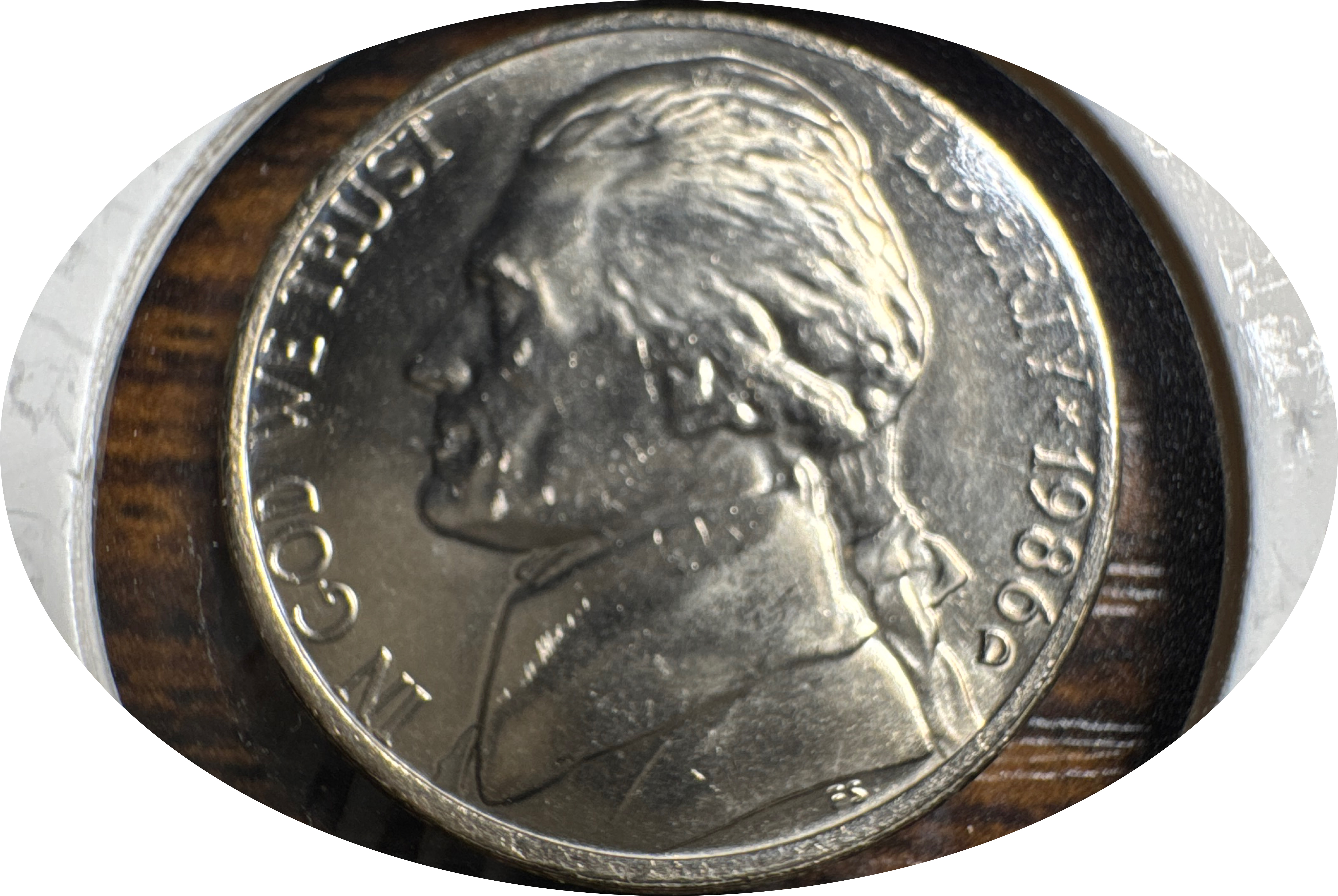 1986-D Jefferson Nickel Ungraded