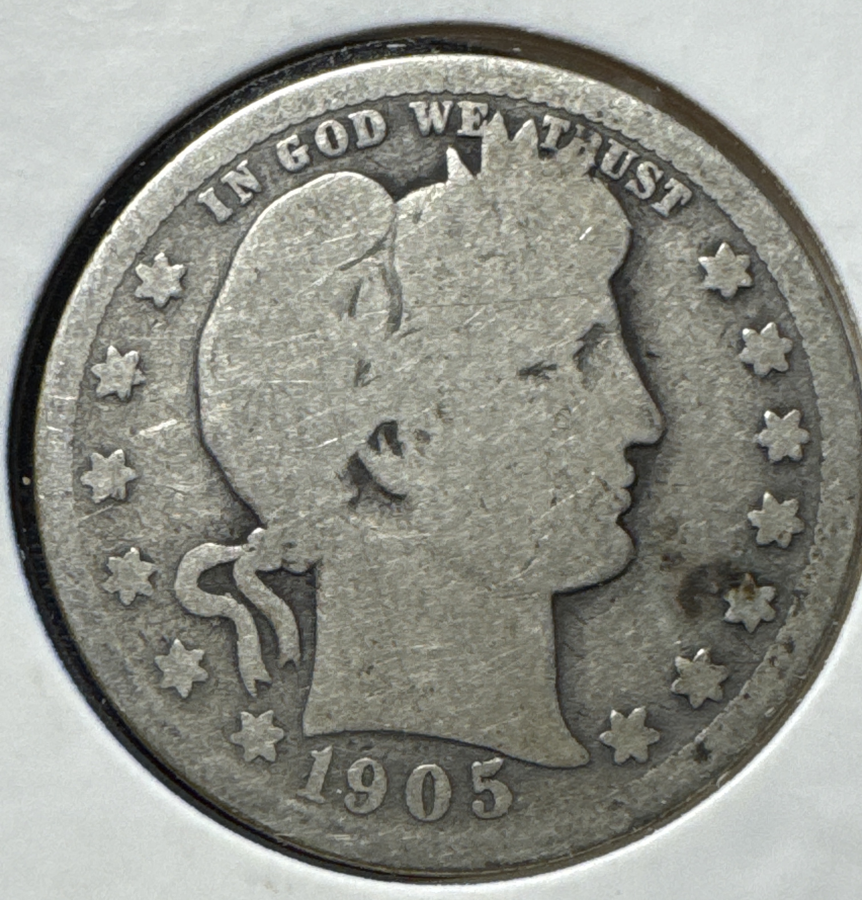 1905-P Barber Quarter Ungraded