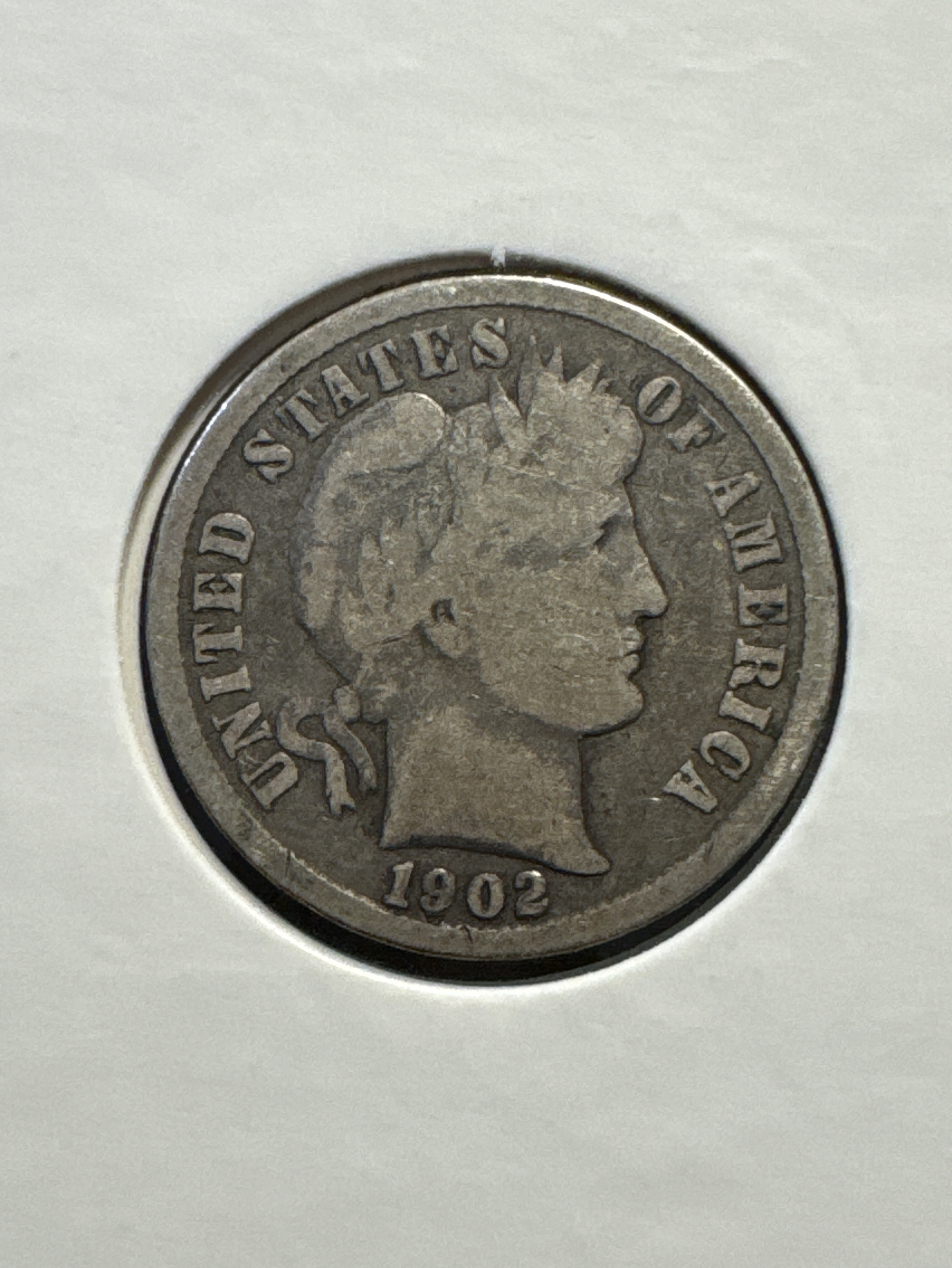 1902 Barber Dime Ungraded
