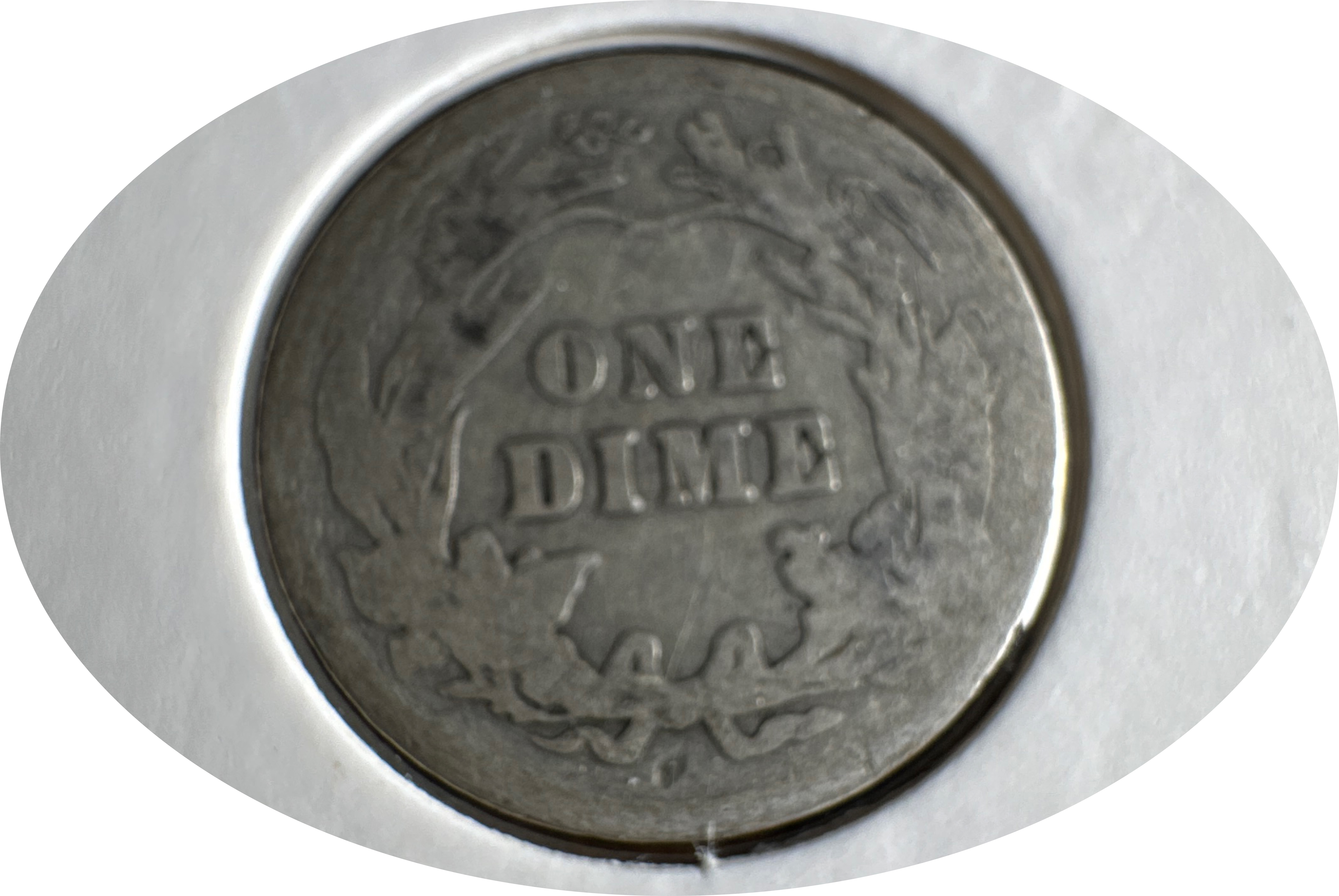 1907-P Barber Dime Ungraded — back