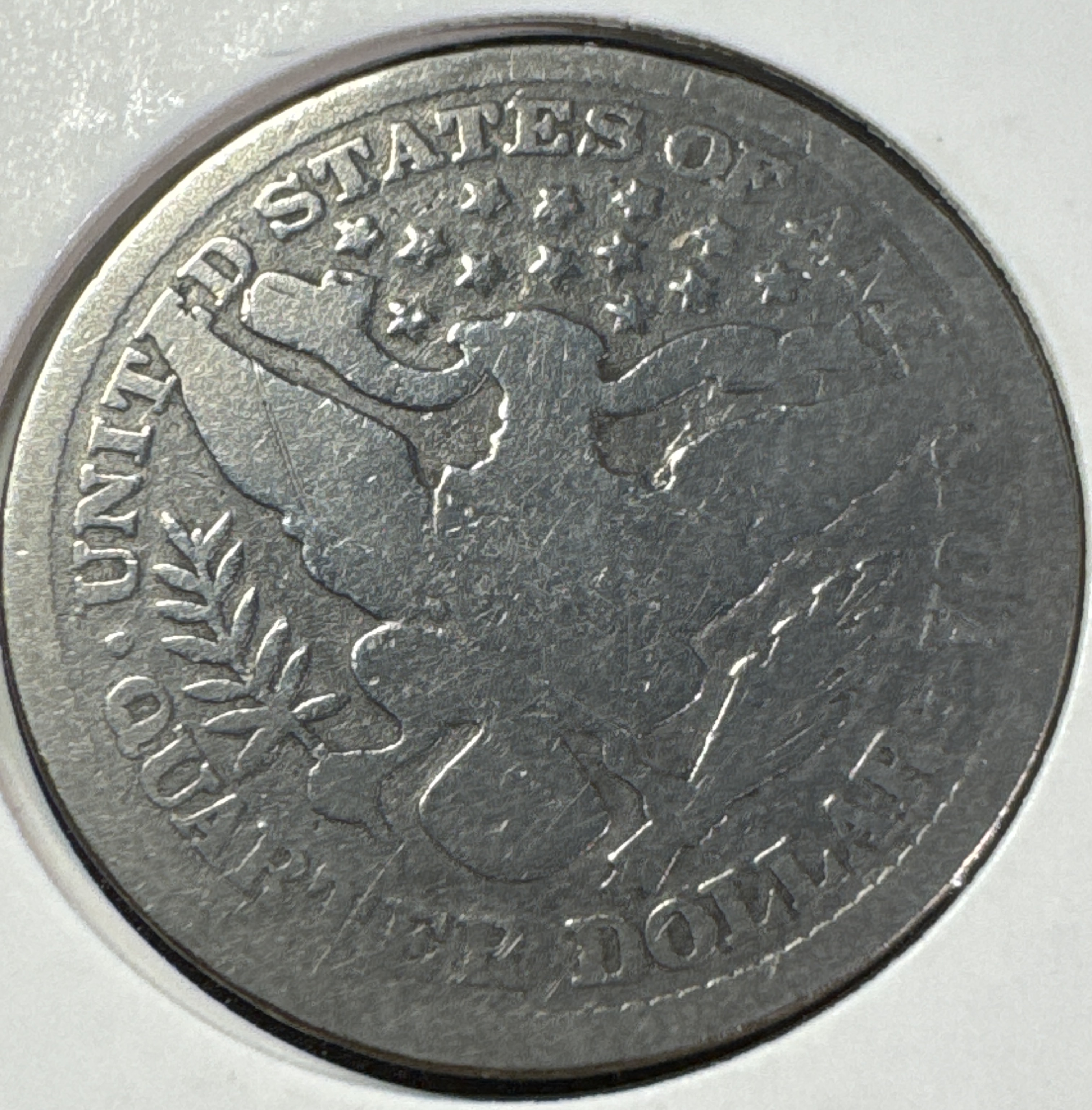 1898-P Barber Quarter Ungraded — back