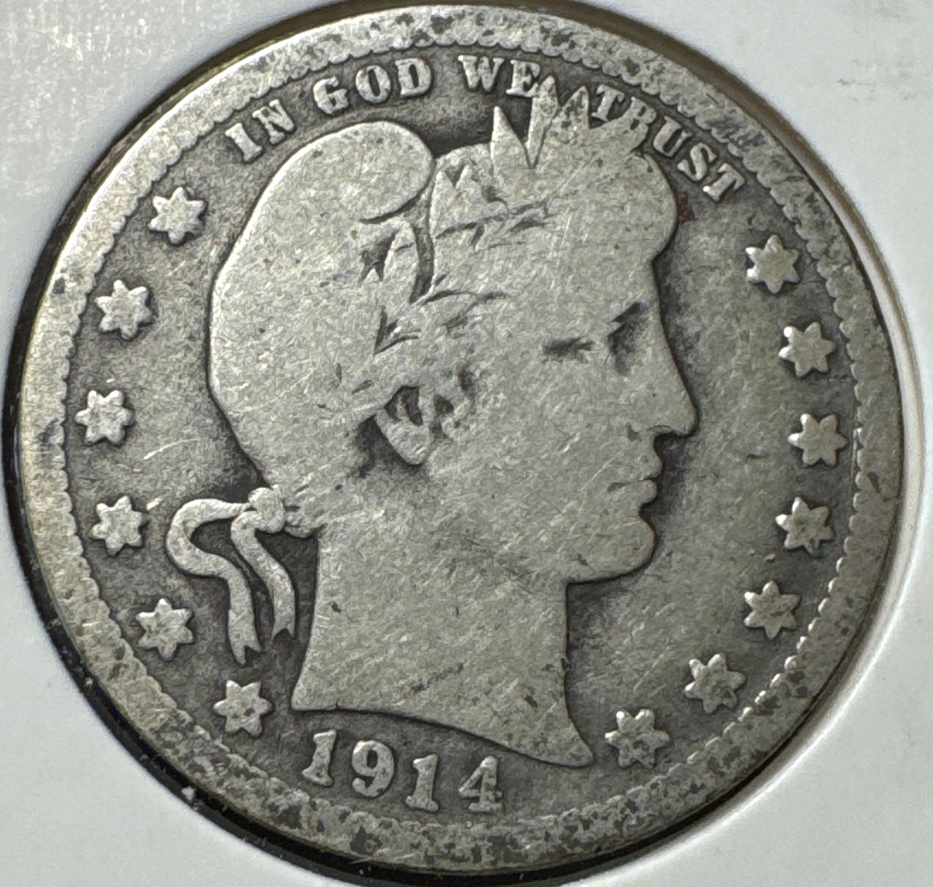 1914-D Barber Quarter Ungraded