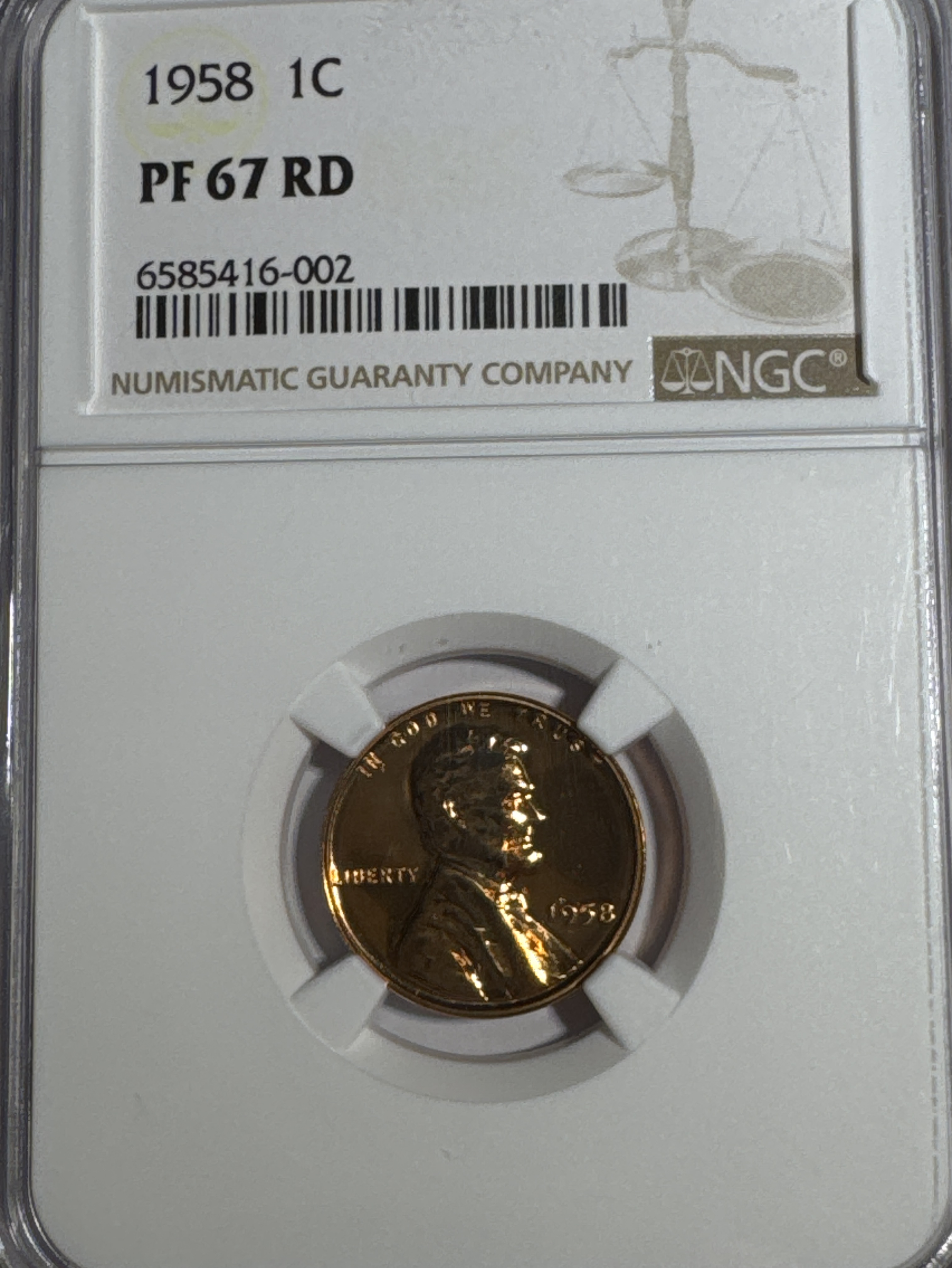 1958-P Lincoln Cent PF67
