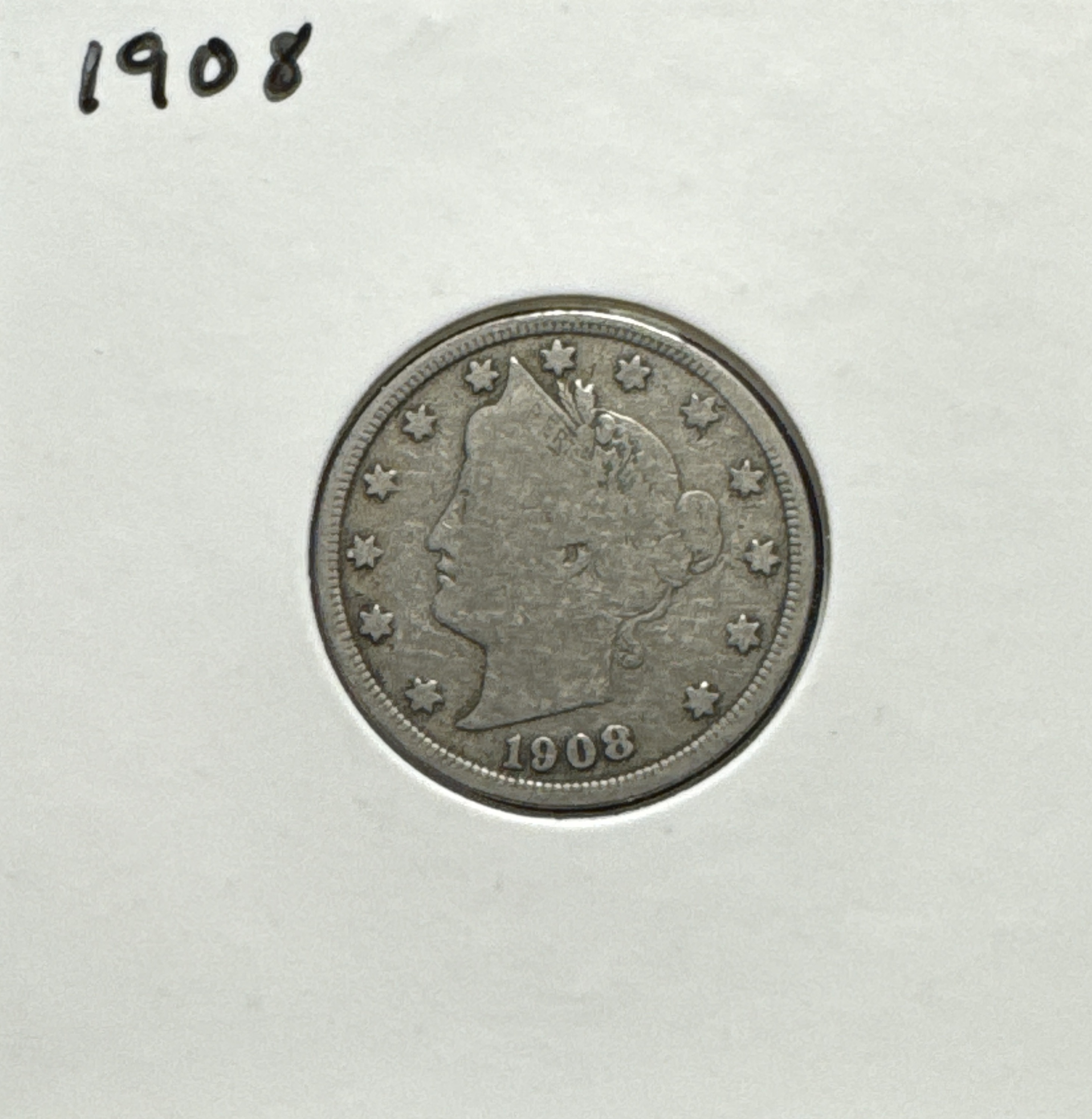 1908-P Liberty V Nickel Ungraded