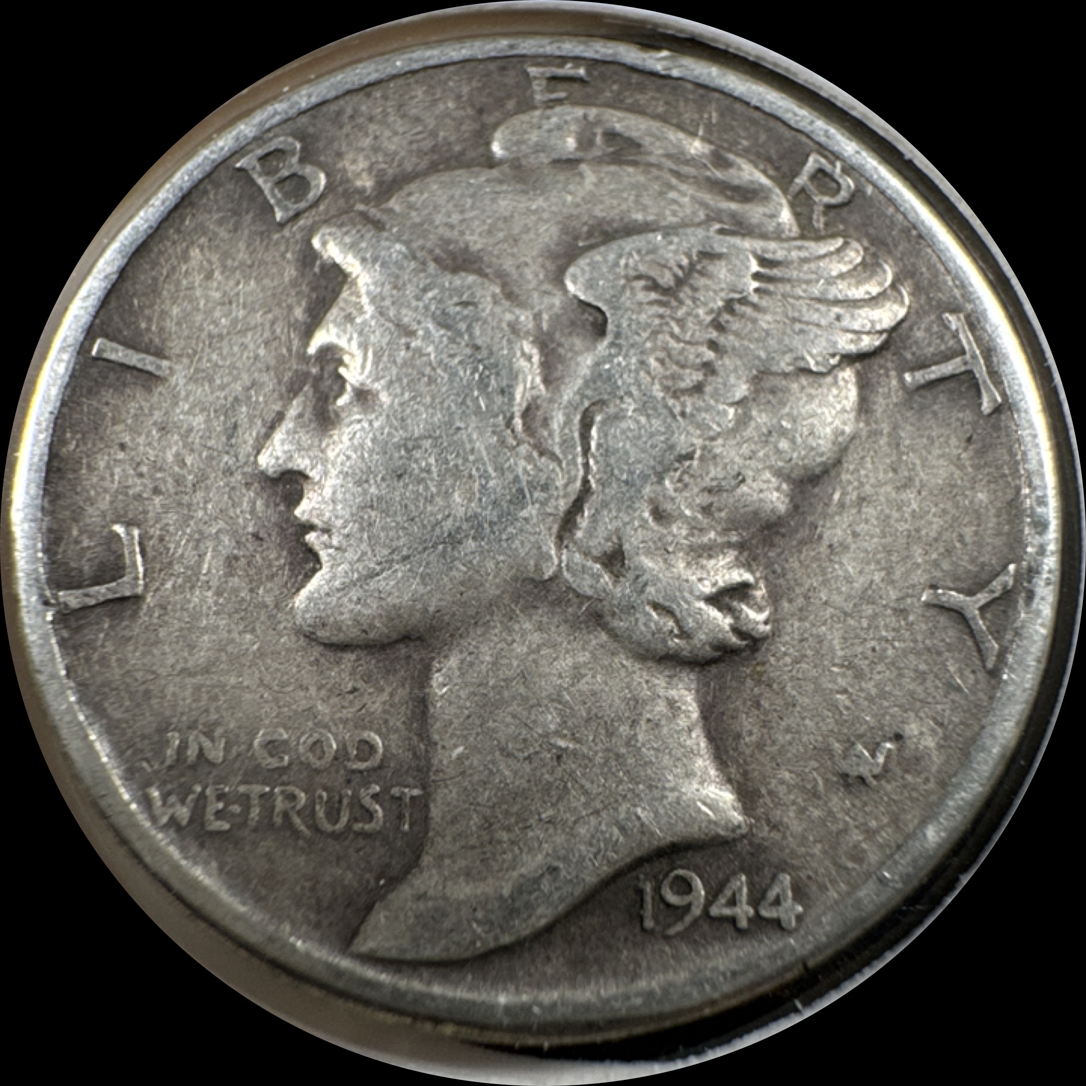 1944-P Mercury Dime Ungraded