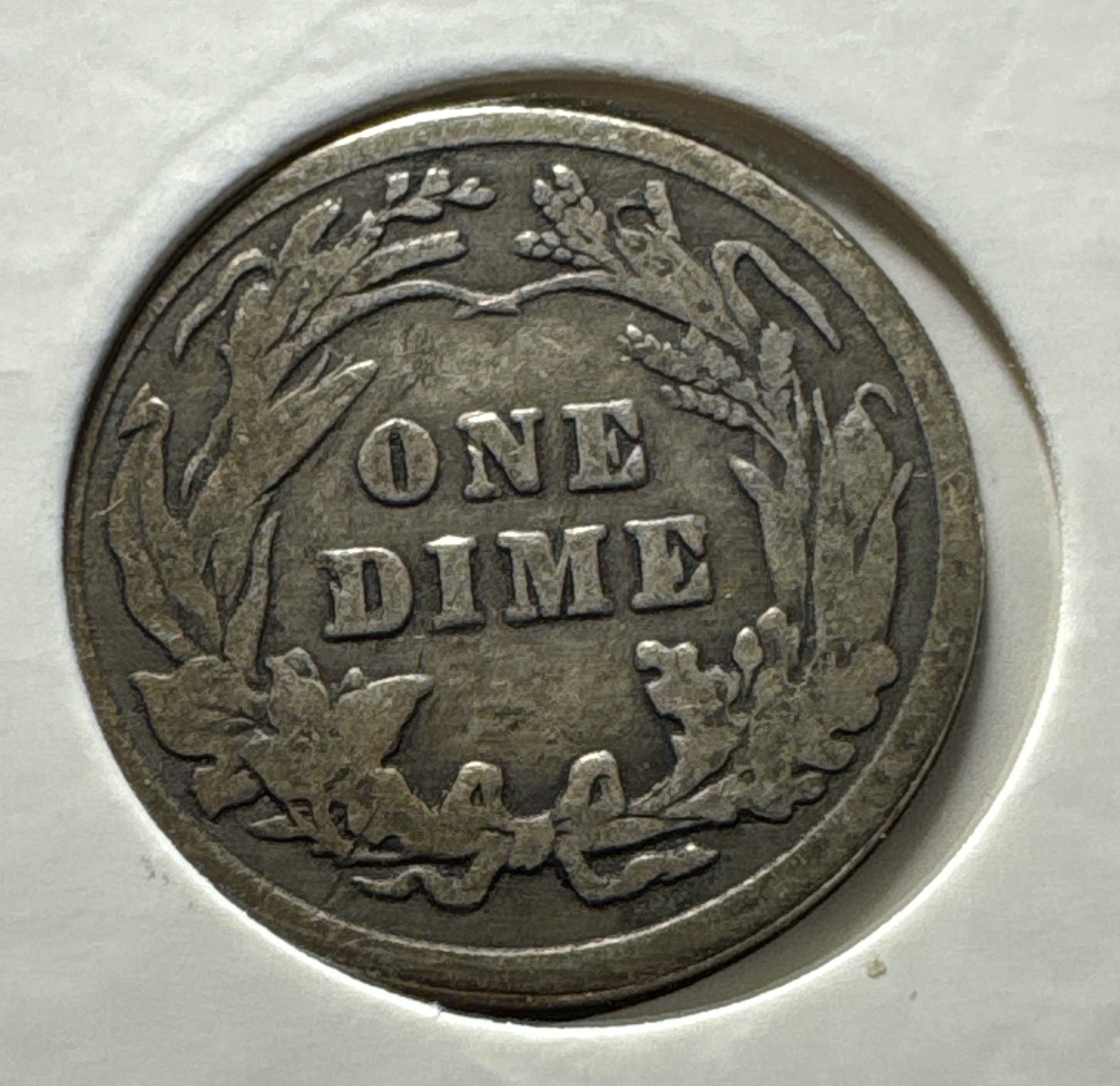 1914-P Barber Dime Ungraded — back