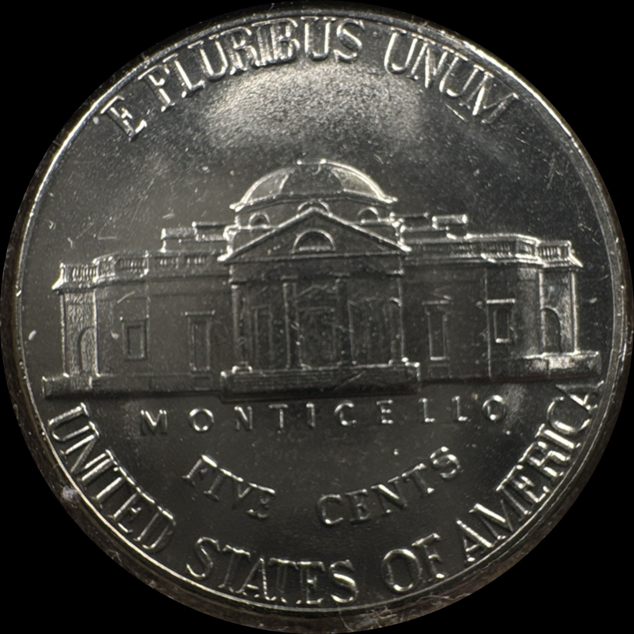 1972-D Jefferson Nickel Ungraded — back