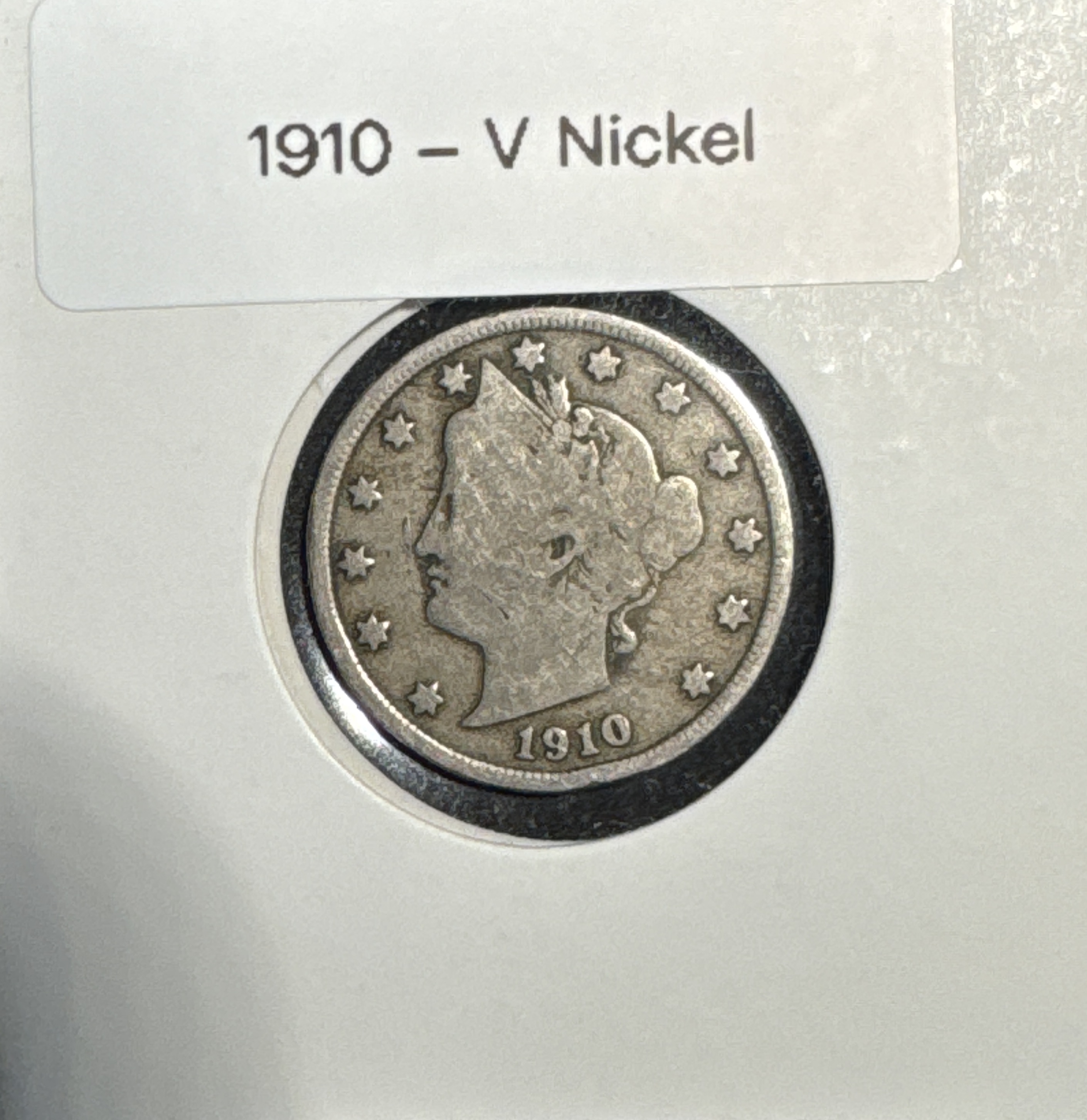 1910-P Liberty V Nickel Ungraded