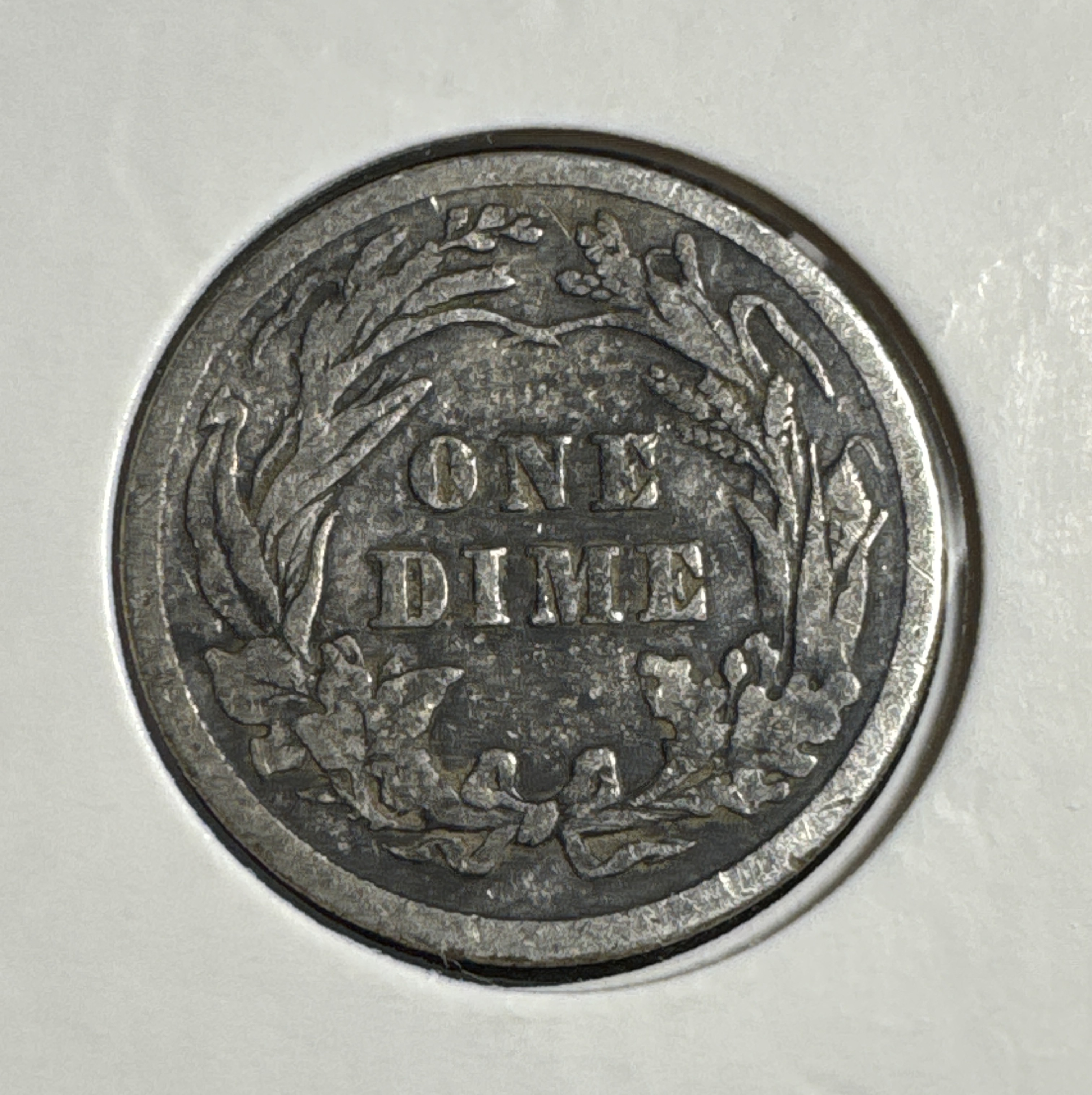1912 Barber Dime Ungraded — back