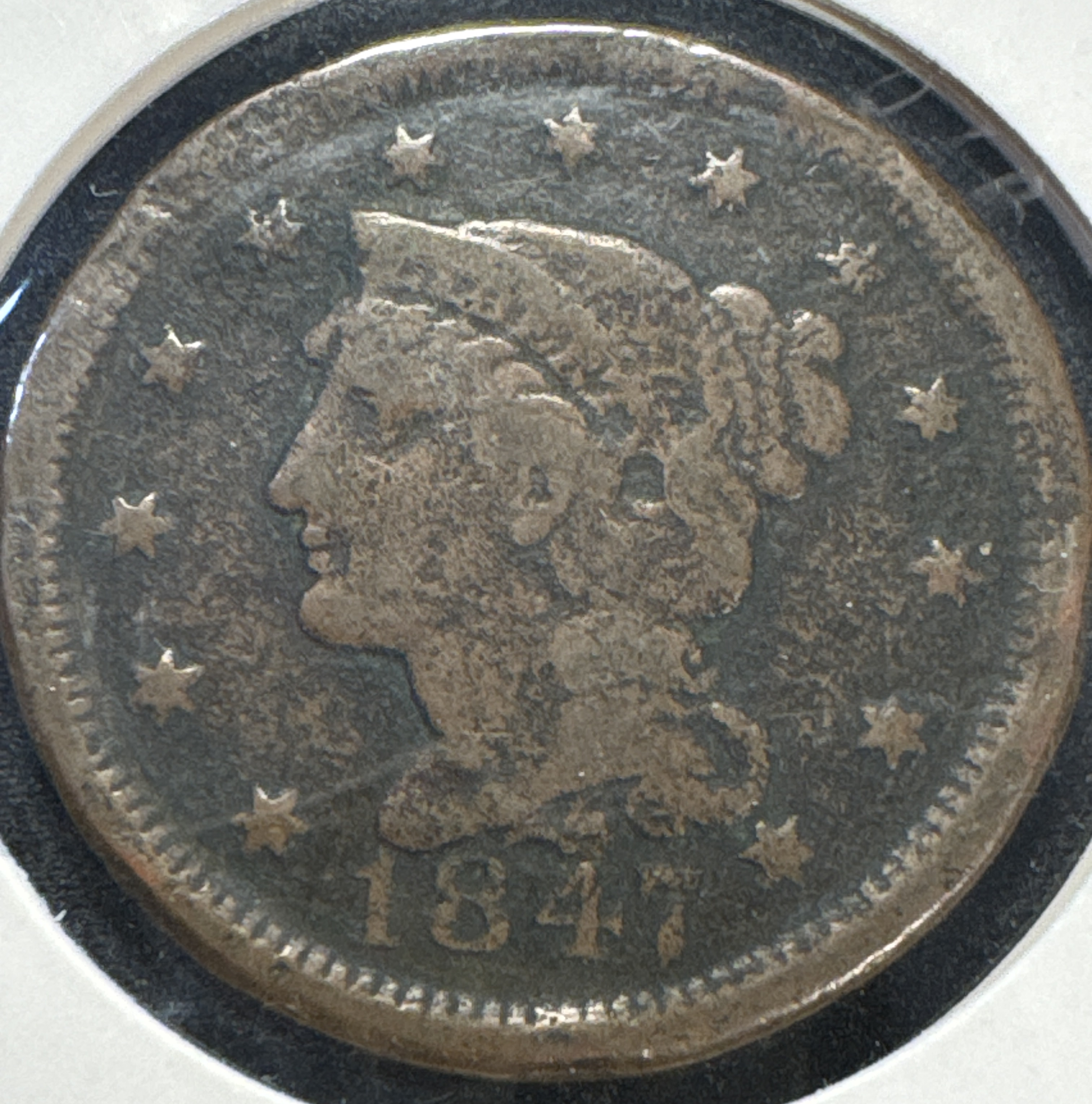 1847-P Braided Hair Large Cent Ungraded