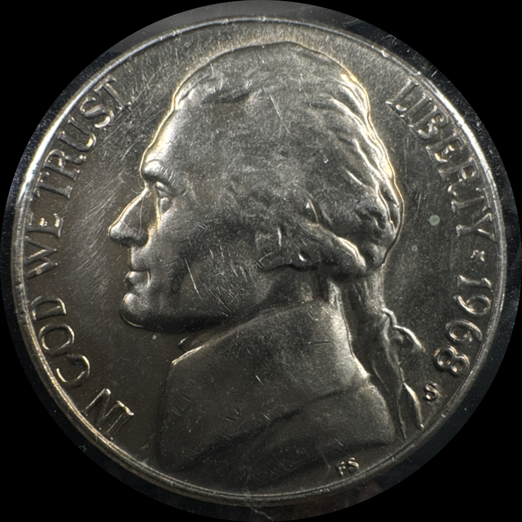 1968-S Jefferson Nickel Ungraded