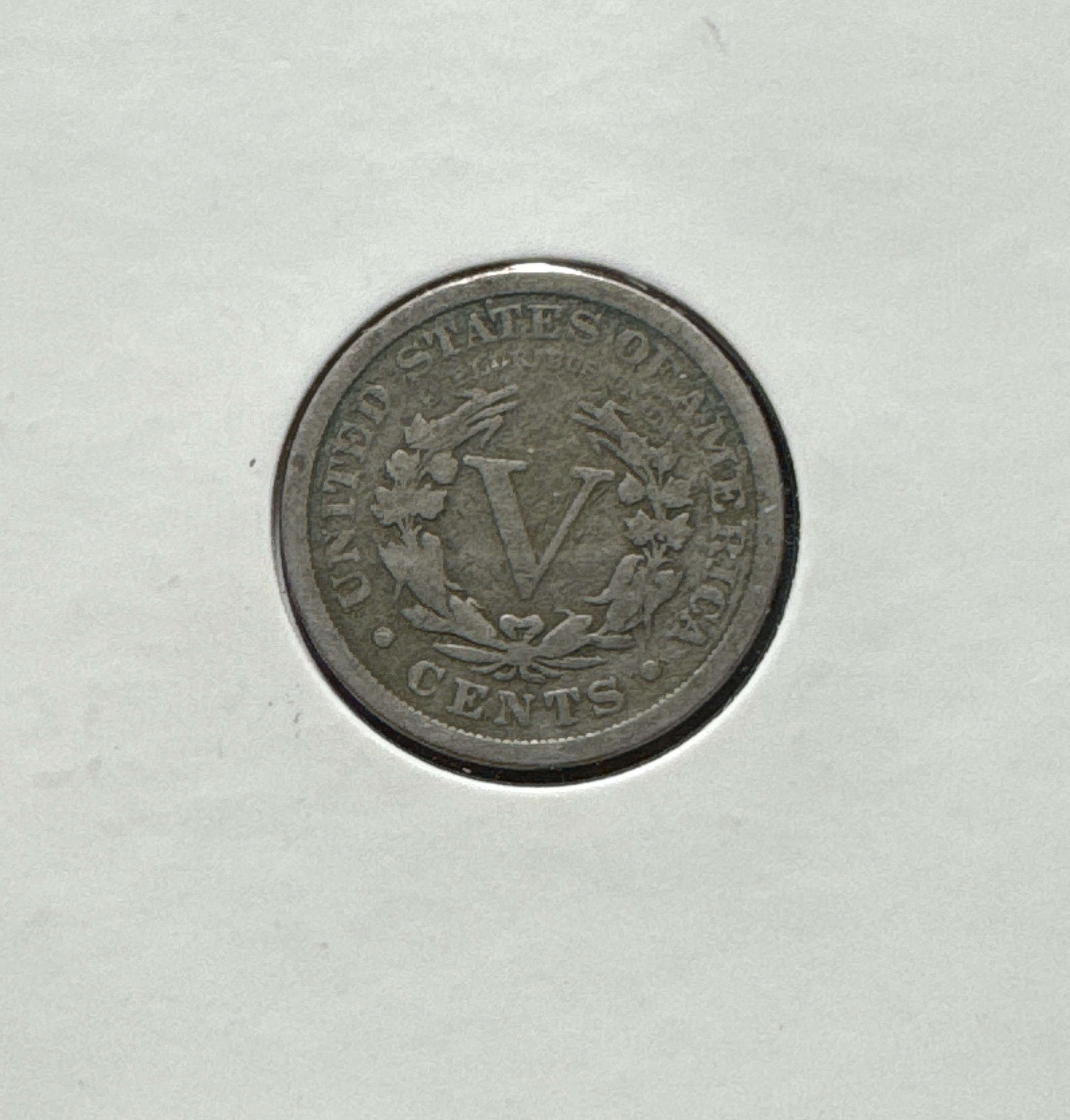 1911-P Liberty V Nickel Ungraded — back