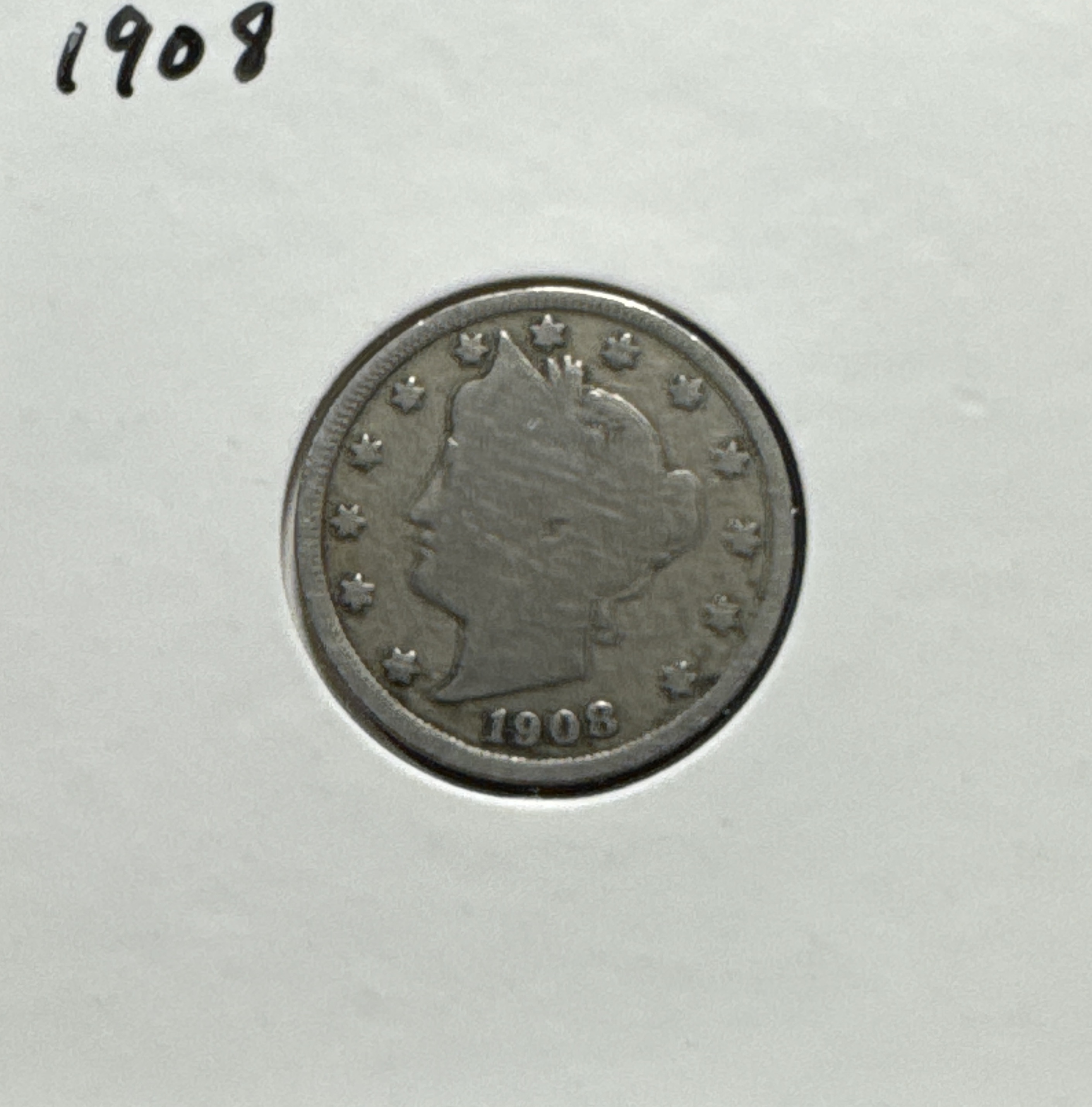 1908-P Liberty V Nickel Ungraded