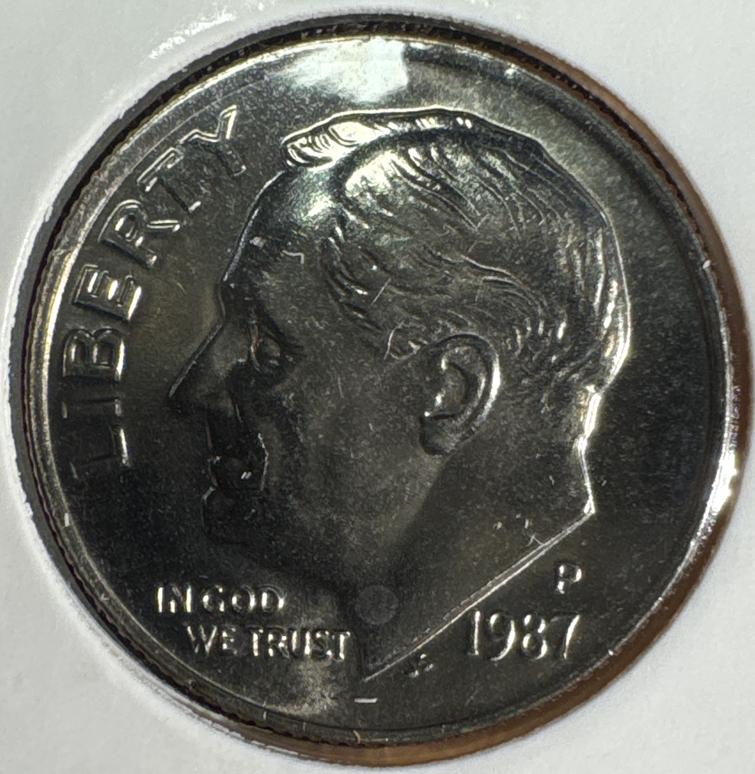 1987-P Roosevelt Dime Ungraded