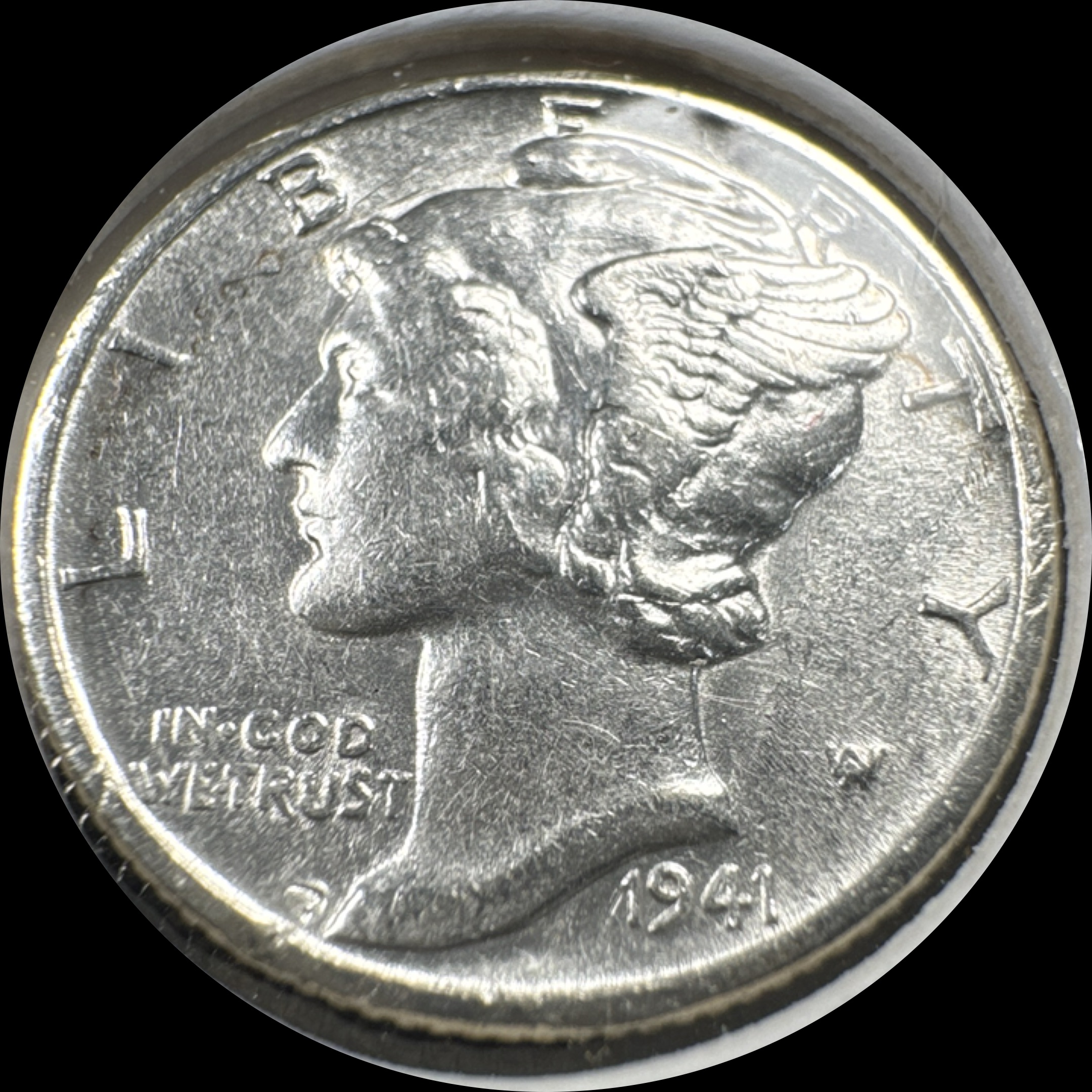 1941-P Mercury Dime Ungraded
