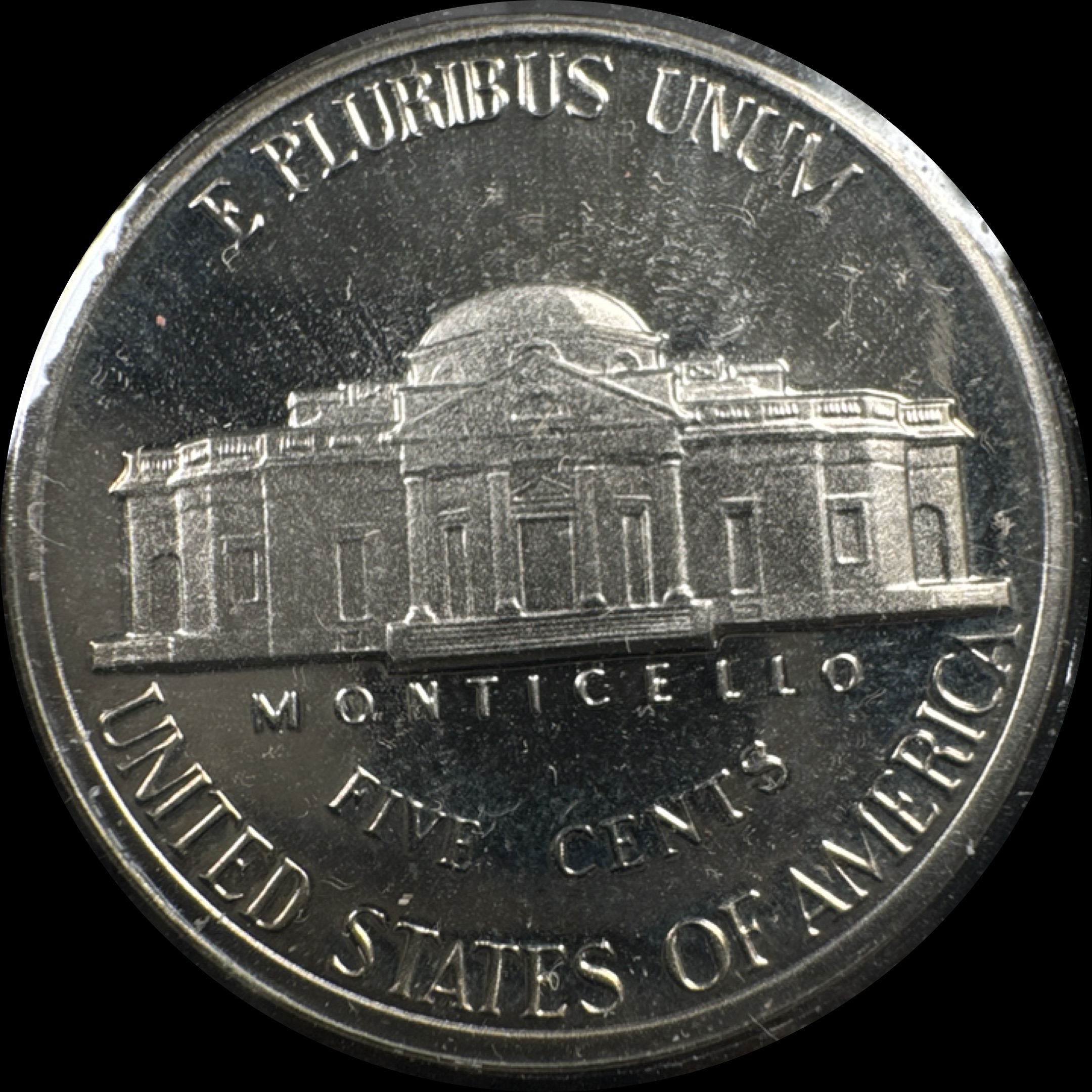 1988-S Jefferson Nickel Ungraded — back