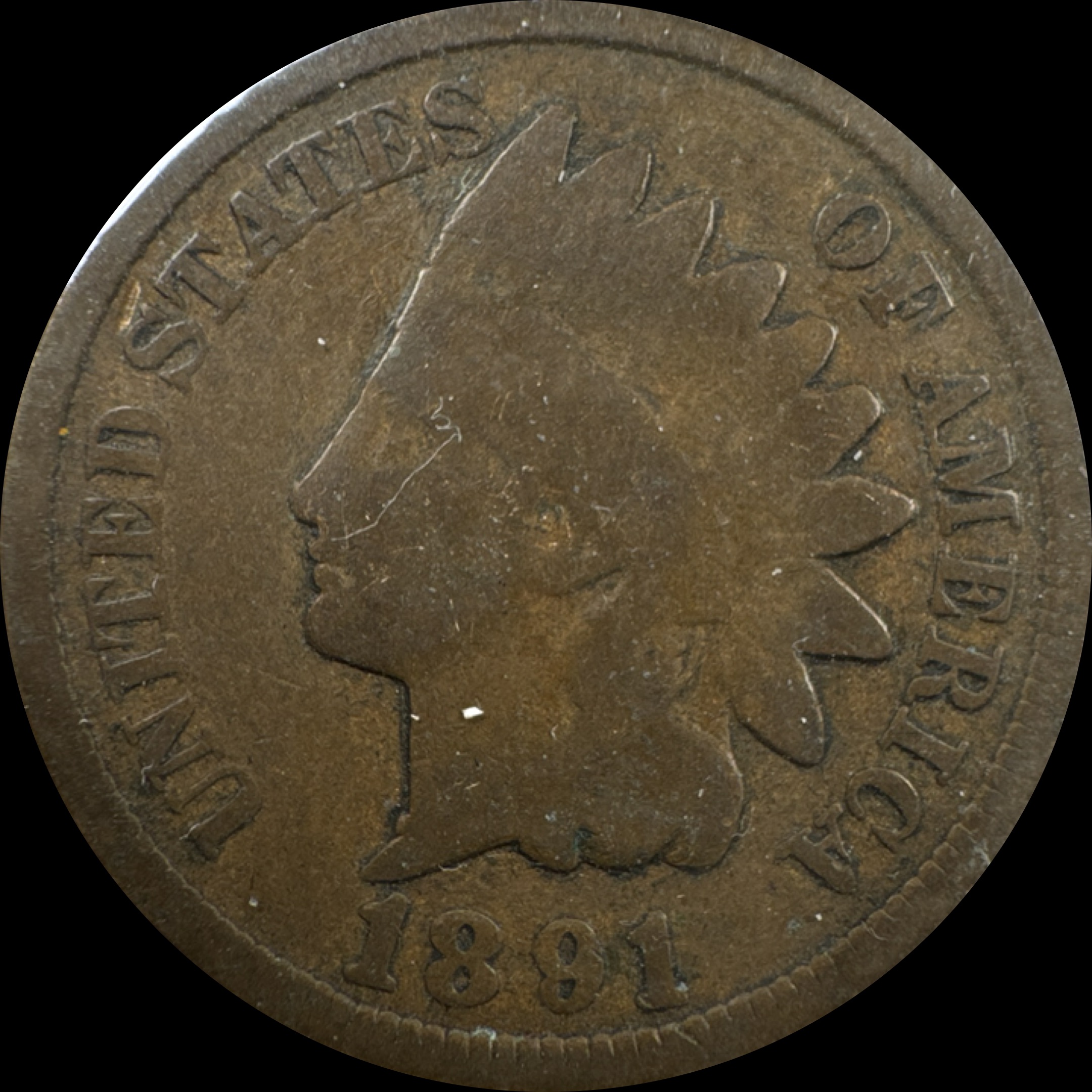 1891-P Indian Head Cent Ungraded