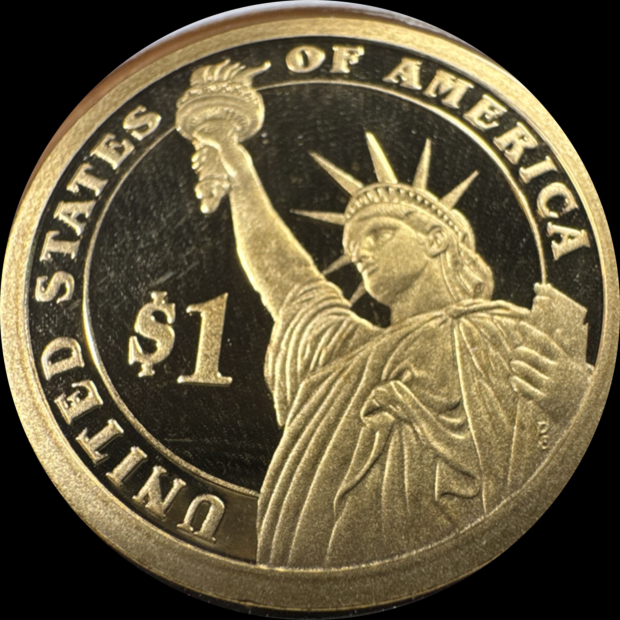 2007-S Presidential Dollar Ungraded — back
