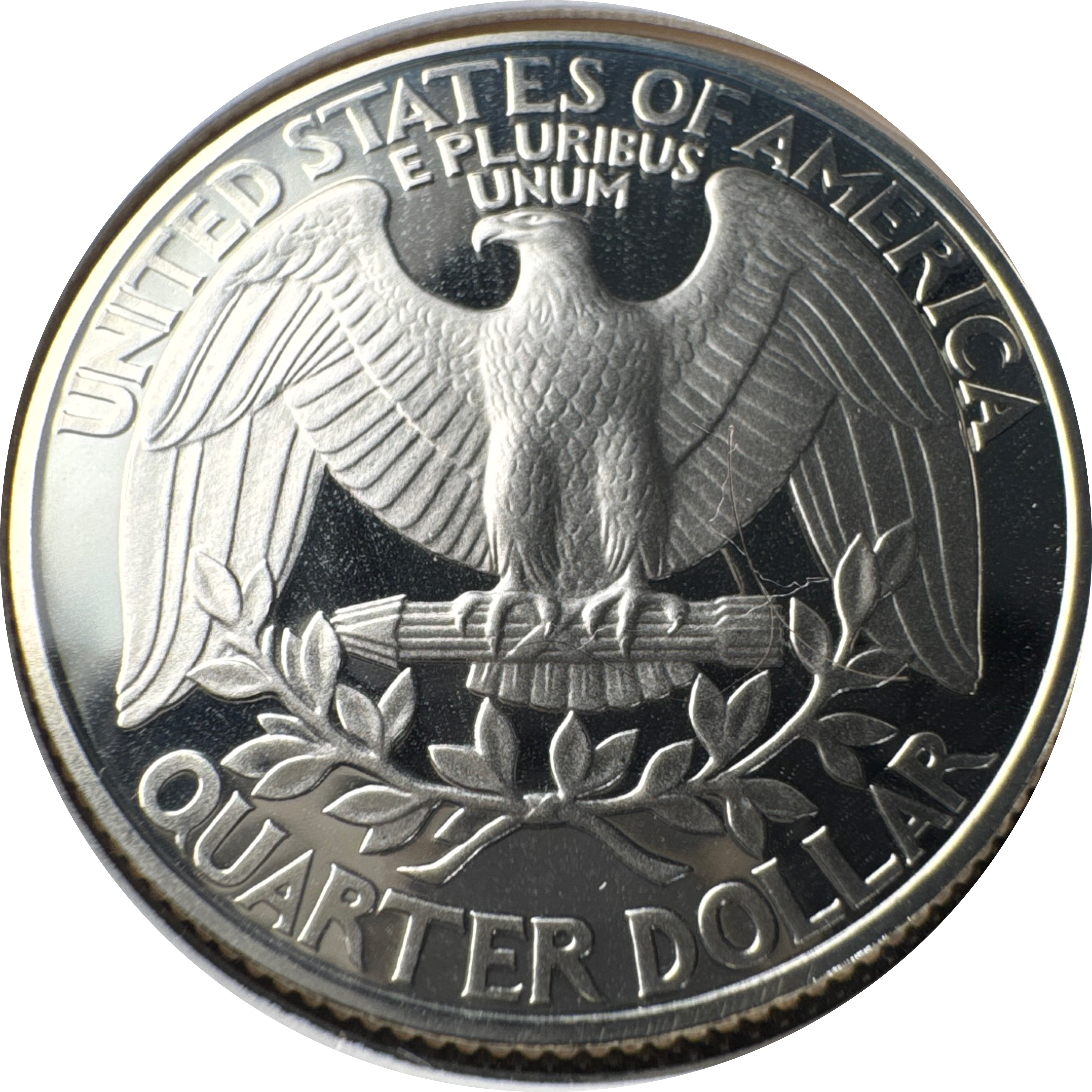 1992-S Washington Quarter Ungraded — back