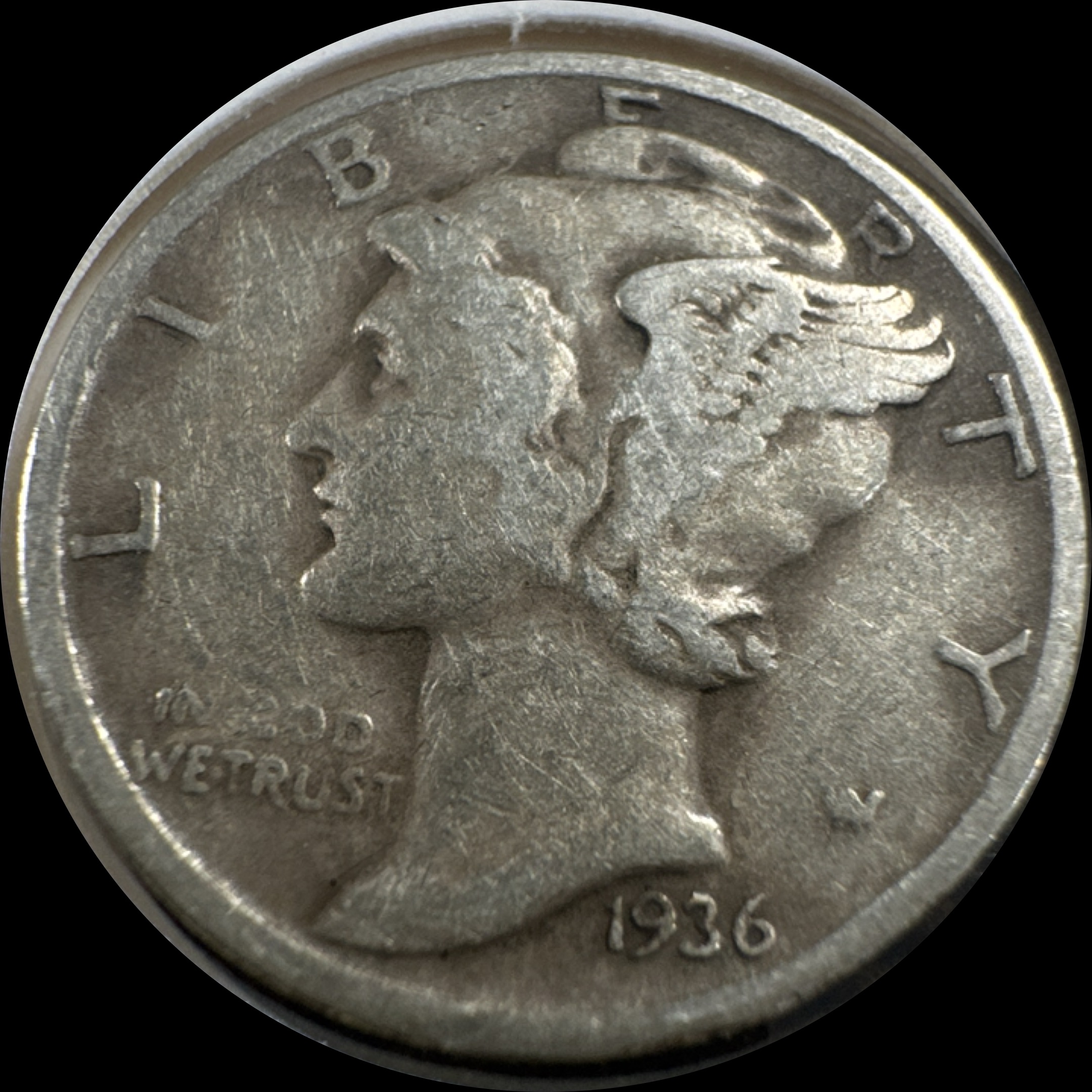 1936-P Mercury Dime Ungraded
