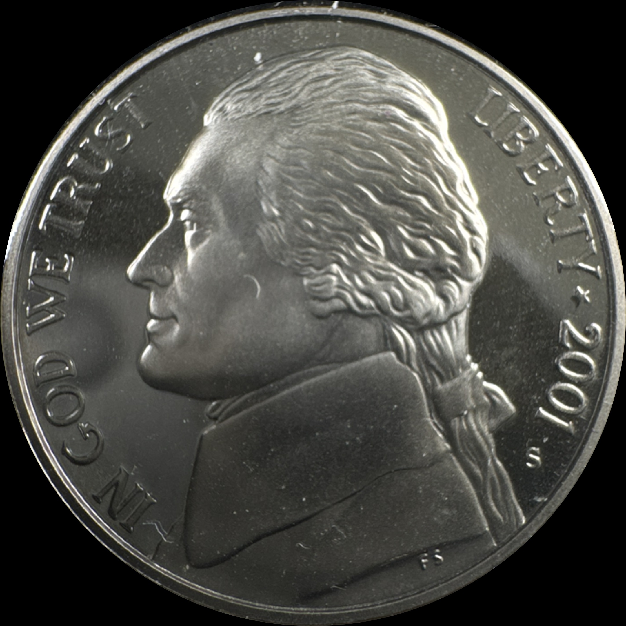 2001-S Jefferson Nickel Ungraded