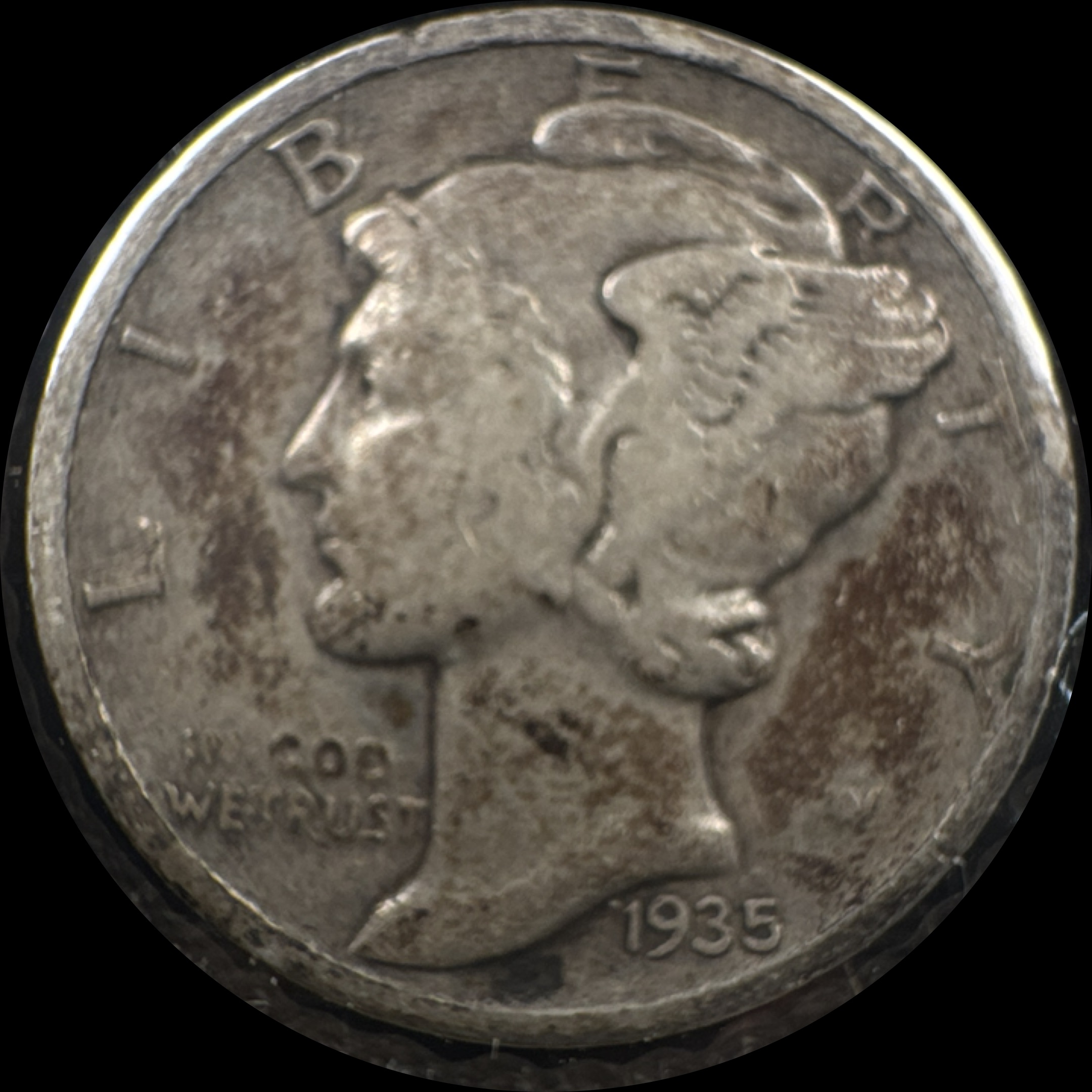 1935-D Mercury Dime Ungraded