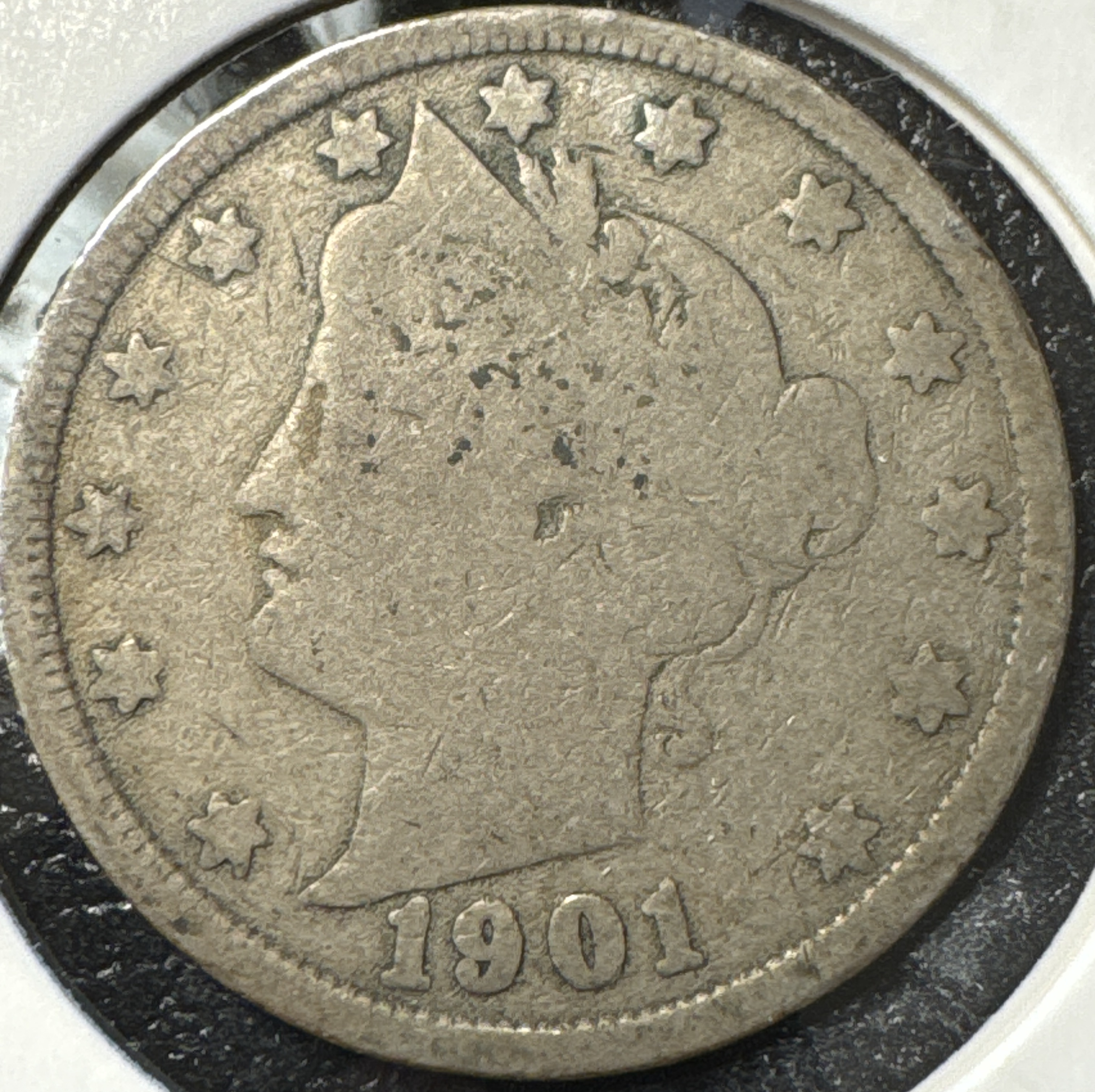 1901-P Liberty V Nickel Ungraded