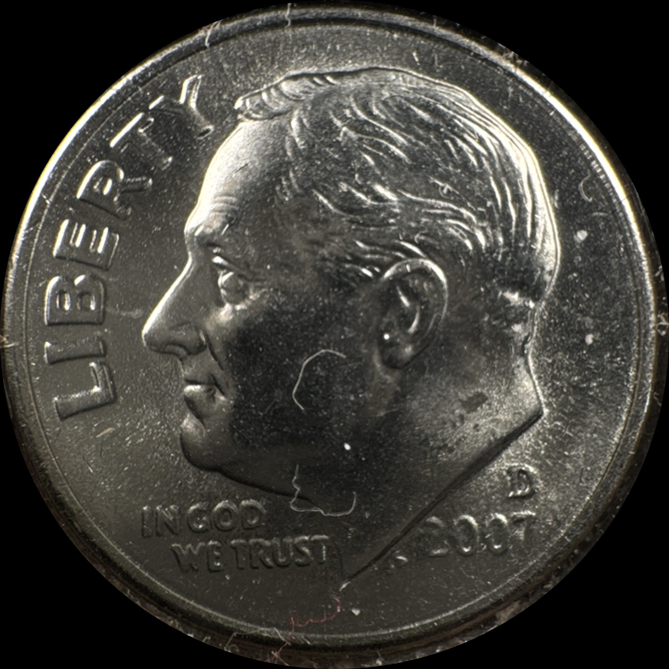 2007-D Roosevelt Dime Ungraded