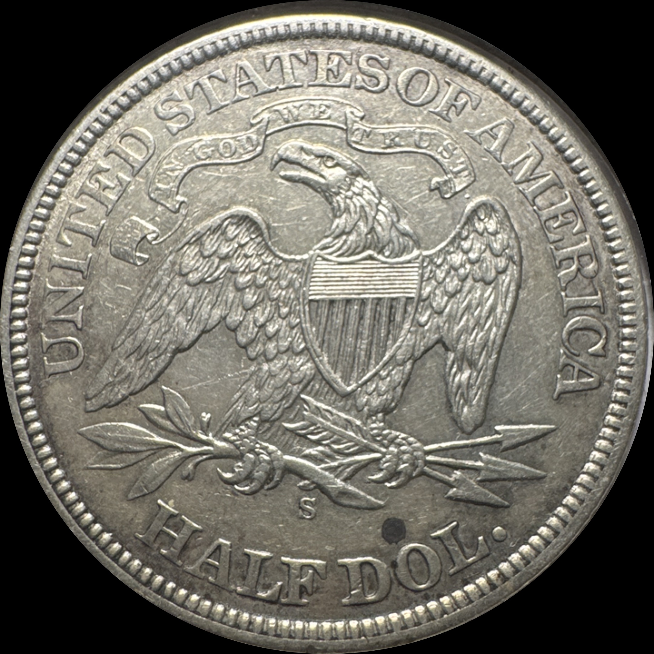 1868-S Seated Liberty Half Dollar Ungraded — back