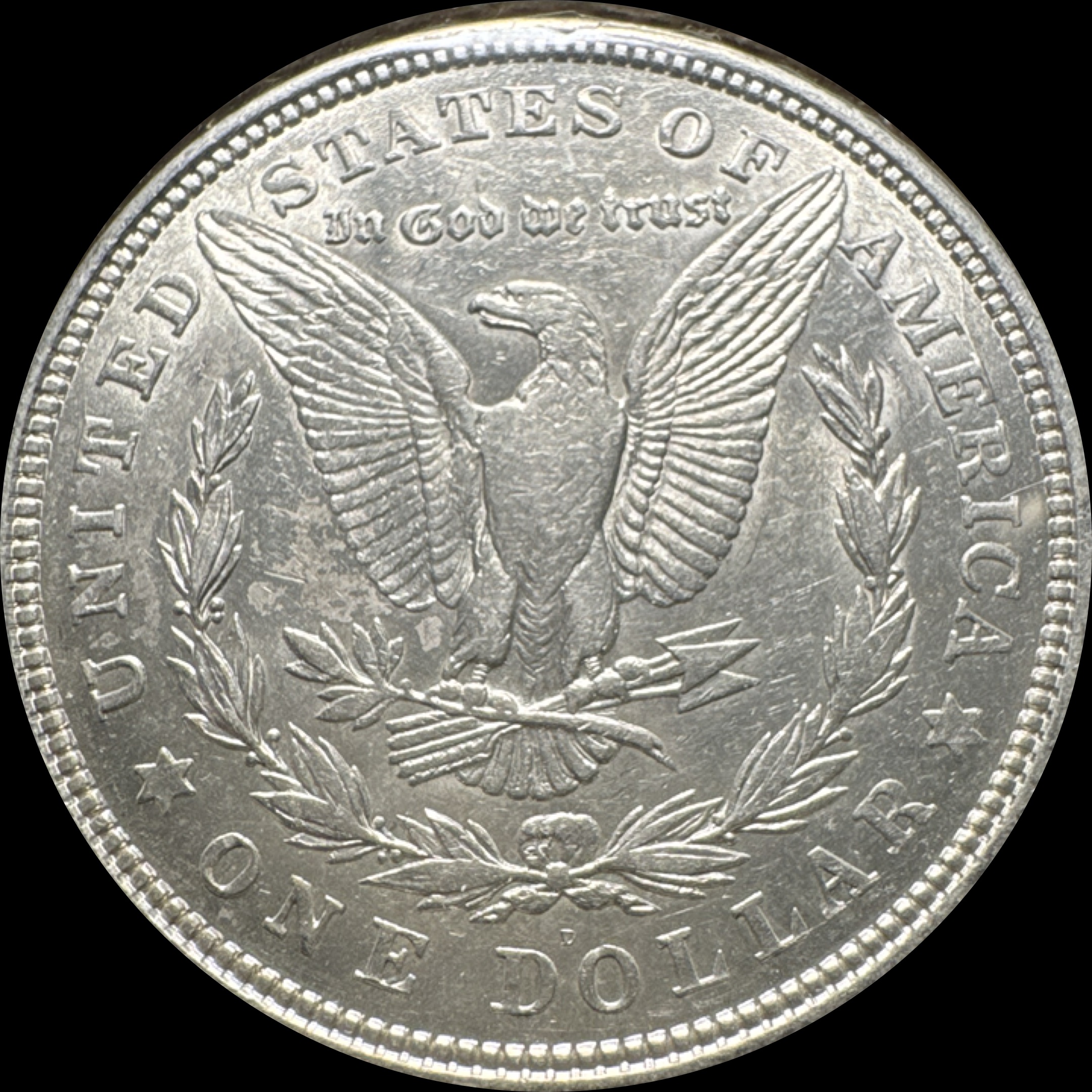 1921-D Morgan Dollar Ungraded — back