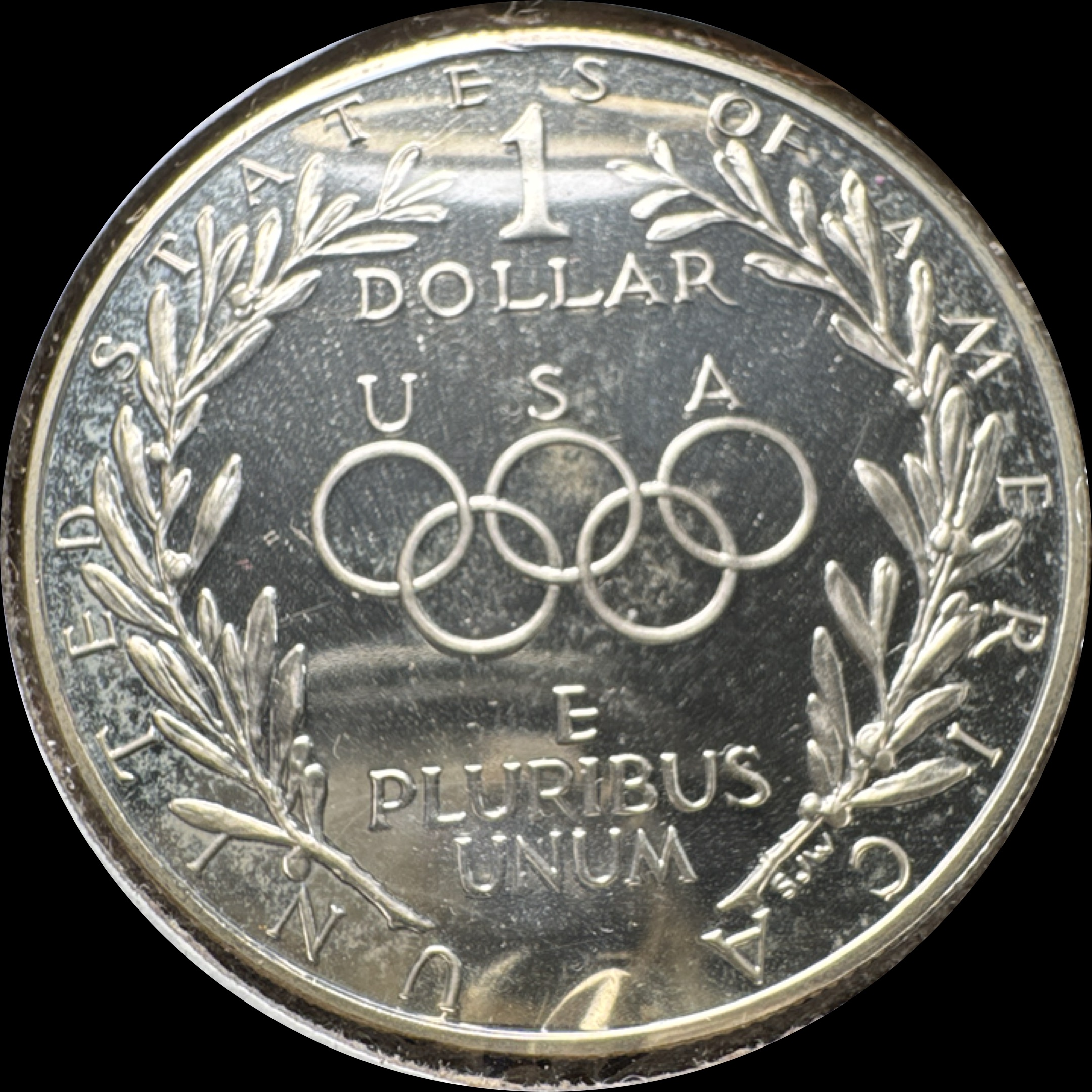 1988-S Olympic Games Commemorative Dollars Ungraded — back