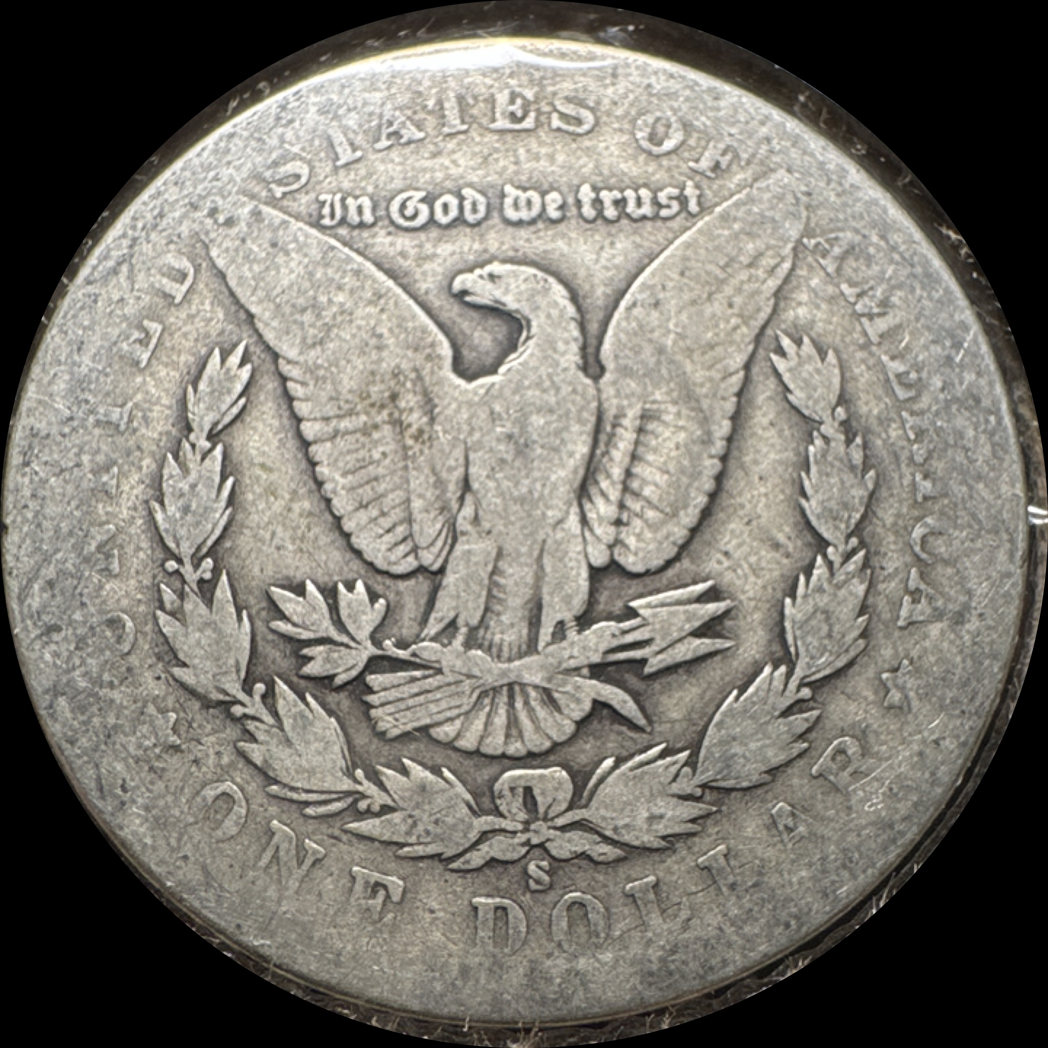 1902-S Morgan Dollar Ungraded — back